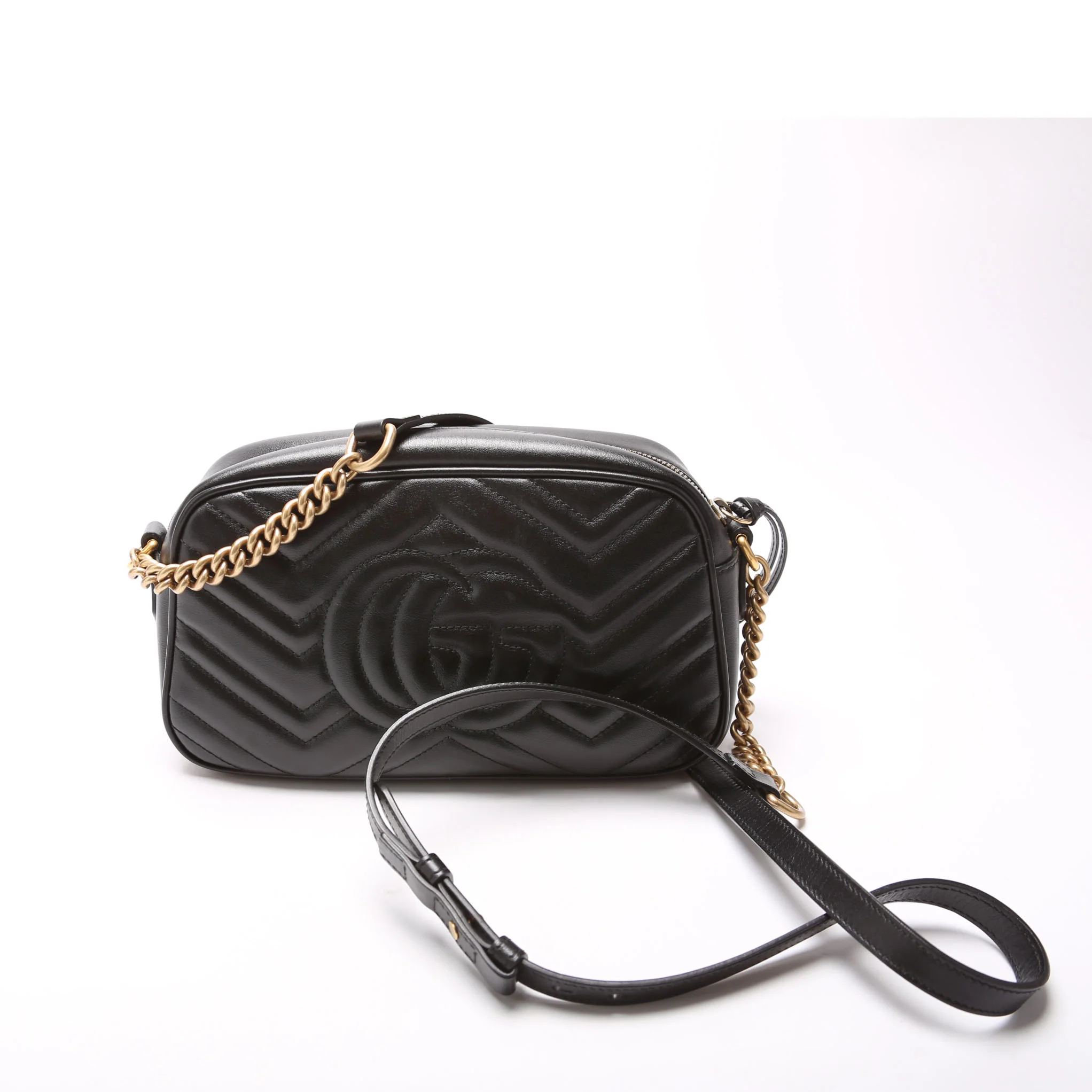 447632 Marmont Small Leather Camera Black - Image 3