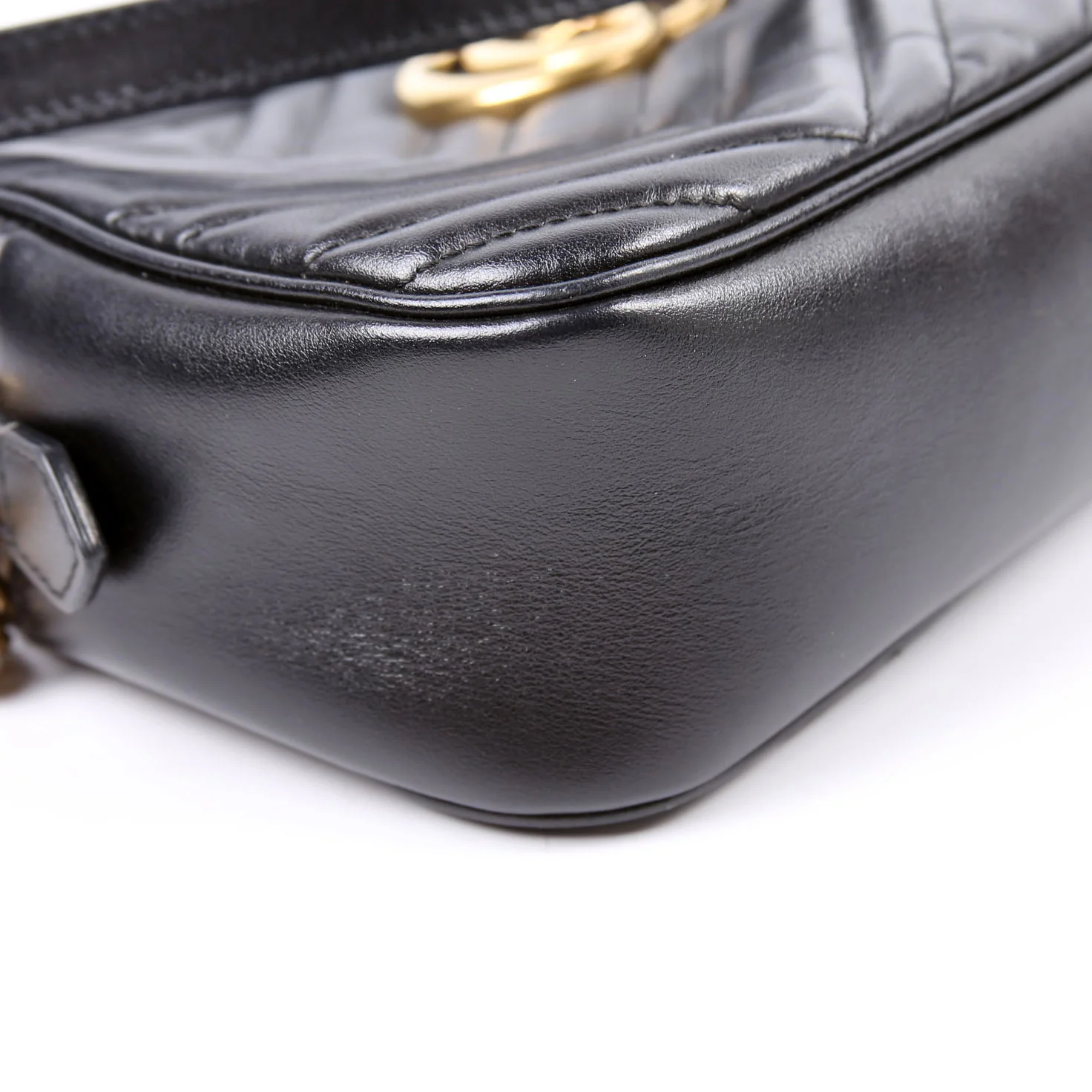447632 Marmont Small Leather Camera Black - Image 6