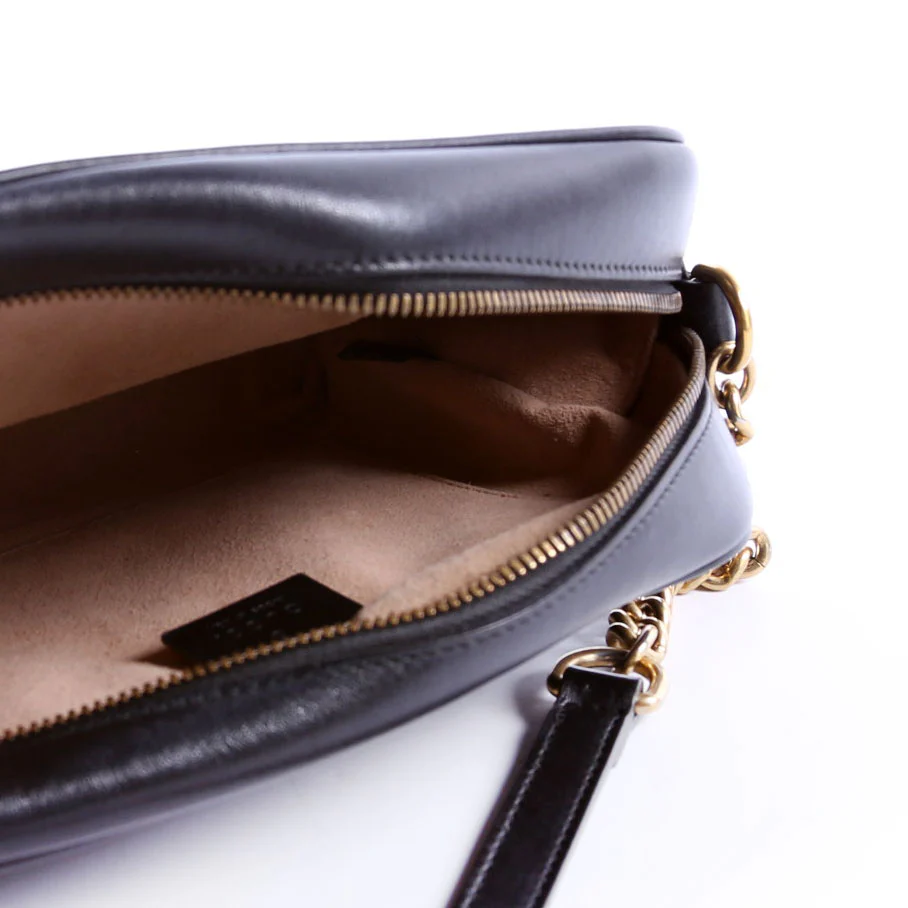 447632 Marmont Small Leather Camera Black - Image 10