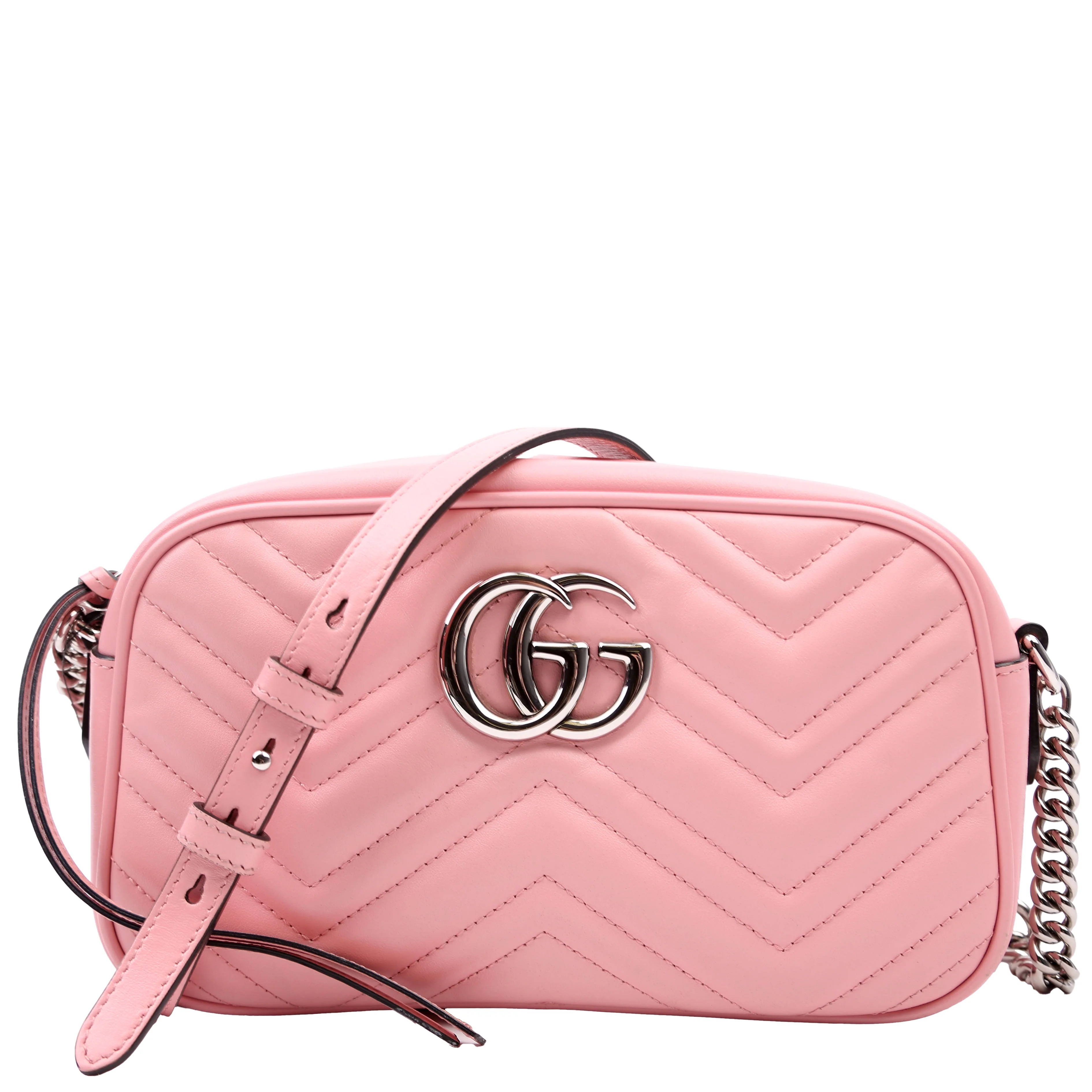 447632 Marmont Small Leather Camera Pink