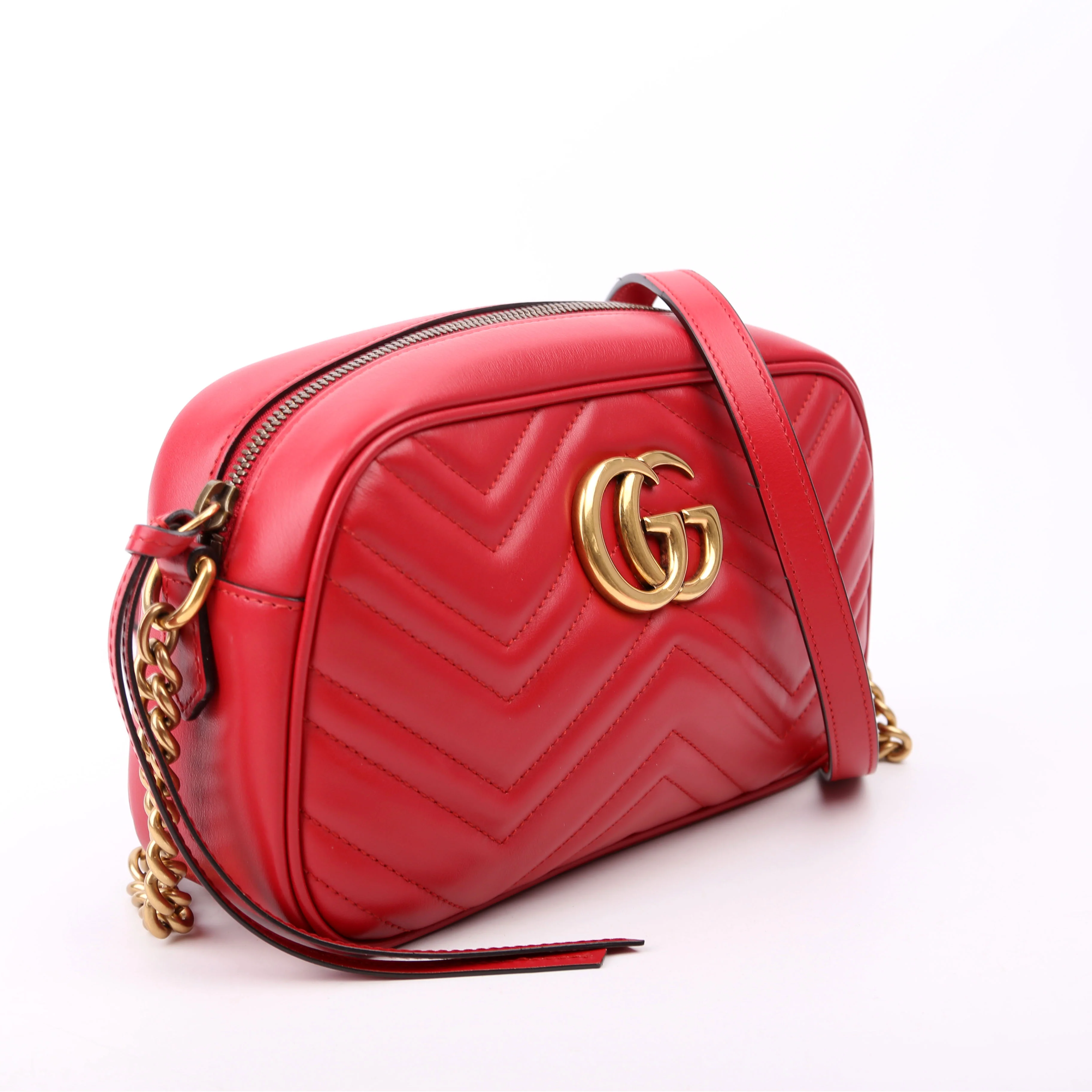447632 Marmont Small Leather Camera Red - Image 2