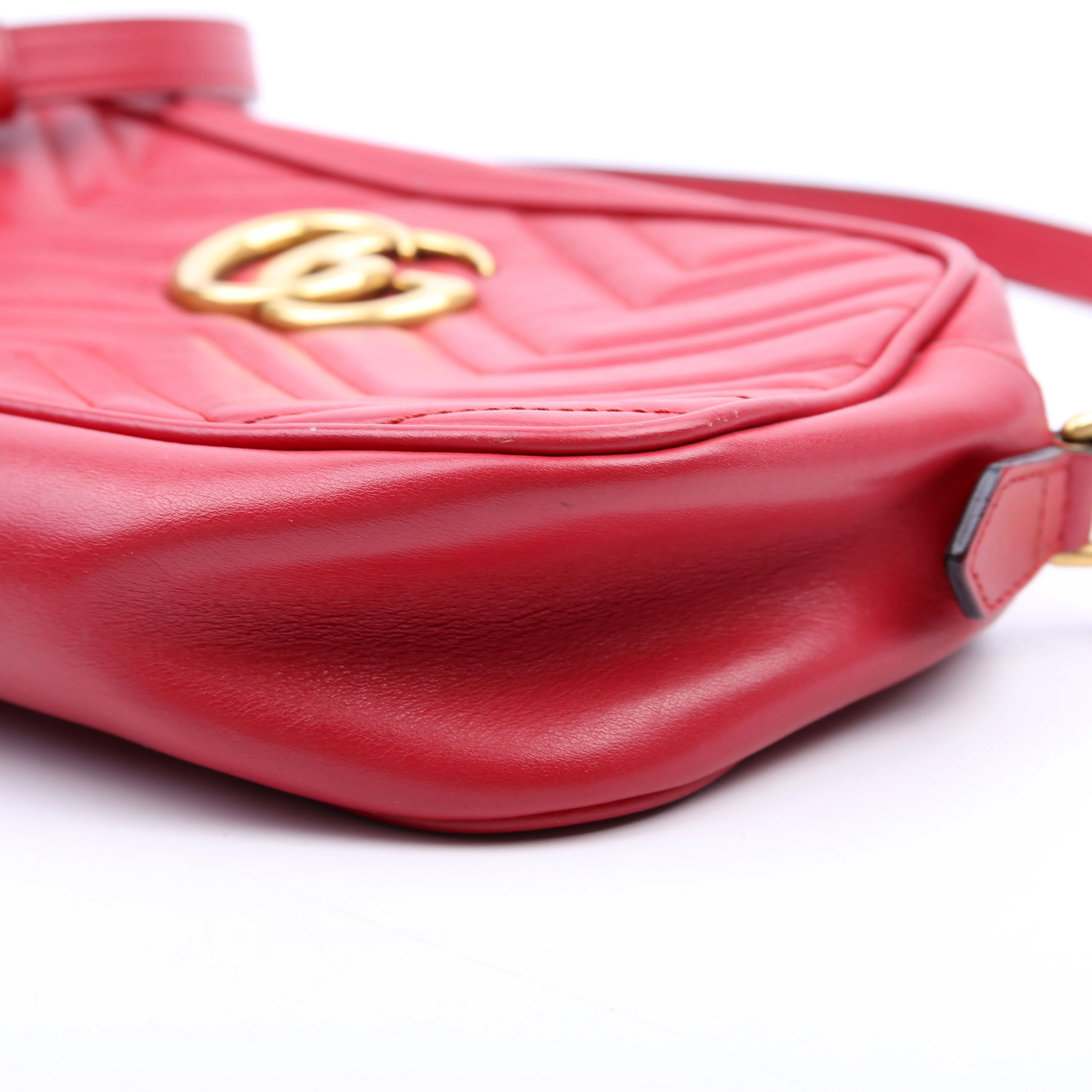 447632 Marmont Small Leather Camera Red - Image 7