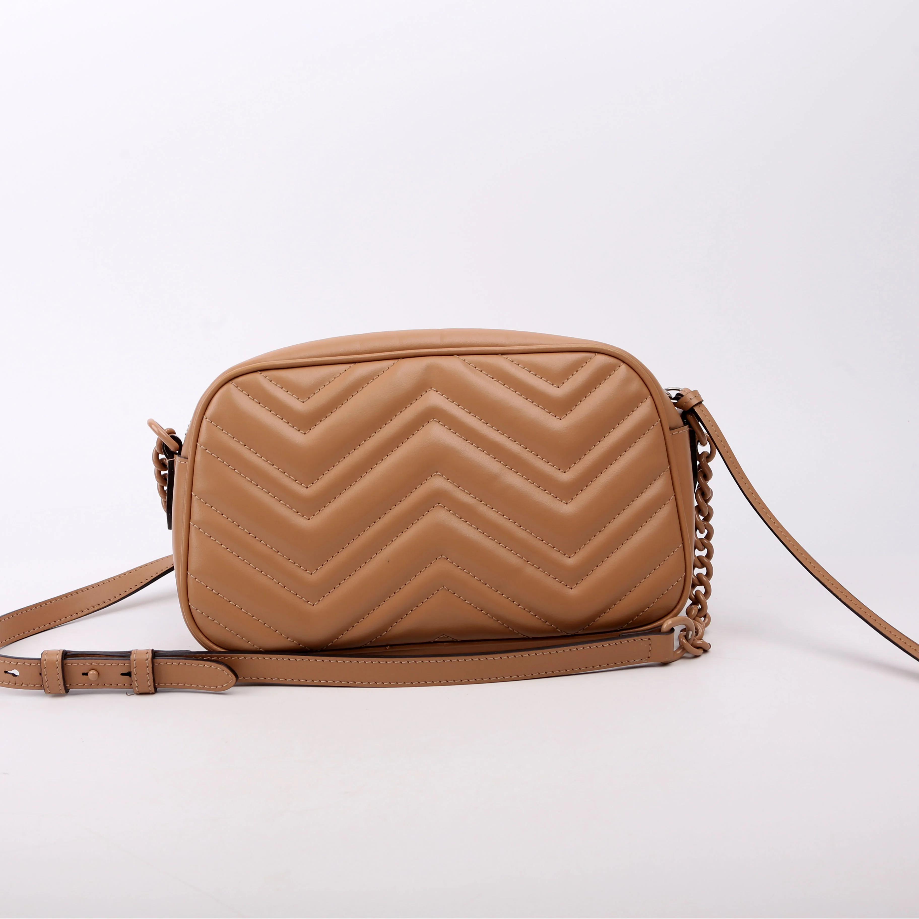 447632 Marmont Small Leather Camera Tan - Image 3