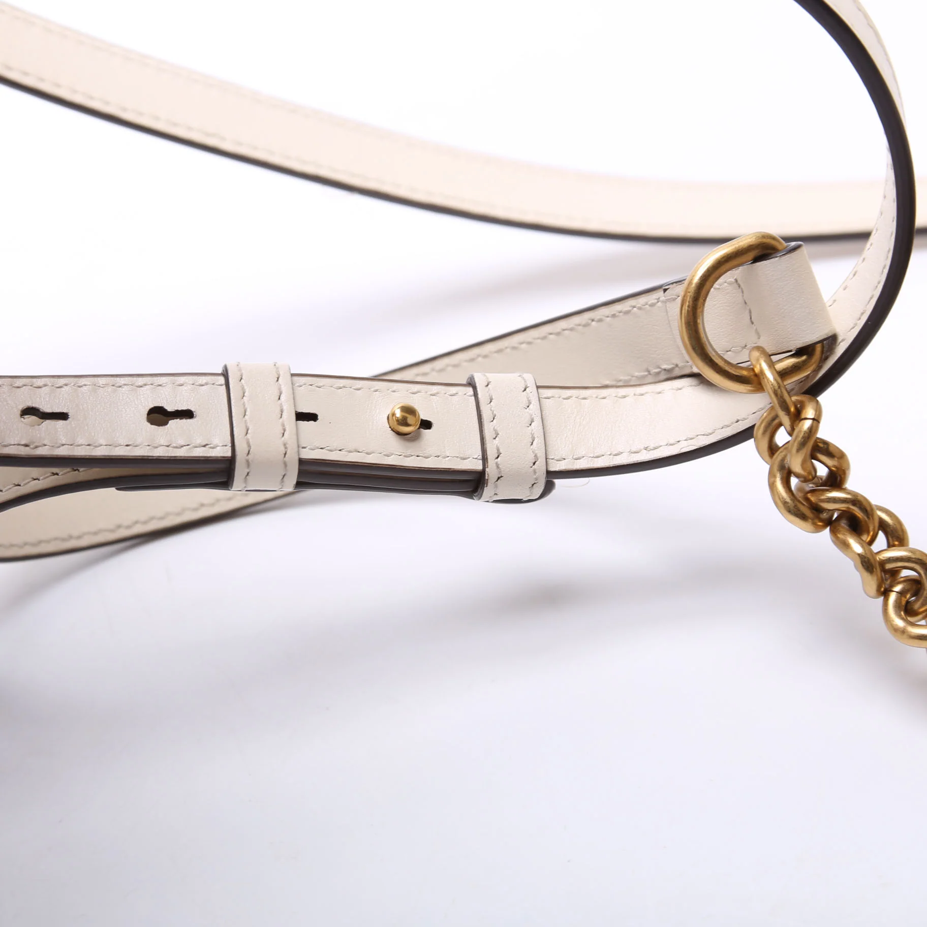 447632 Marmont Small Leather Camera White - Image 8