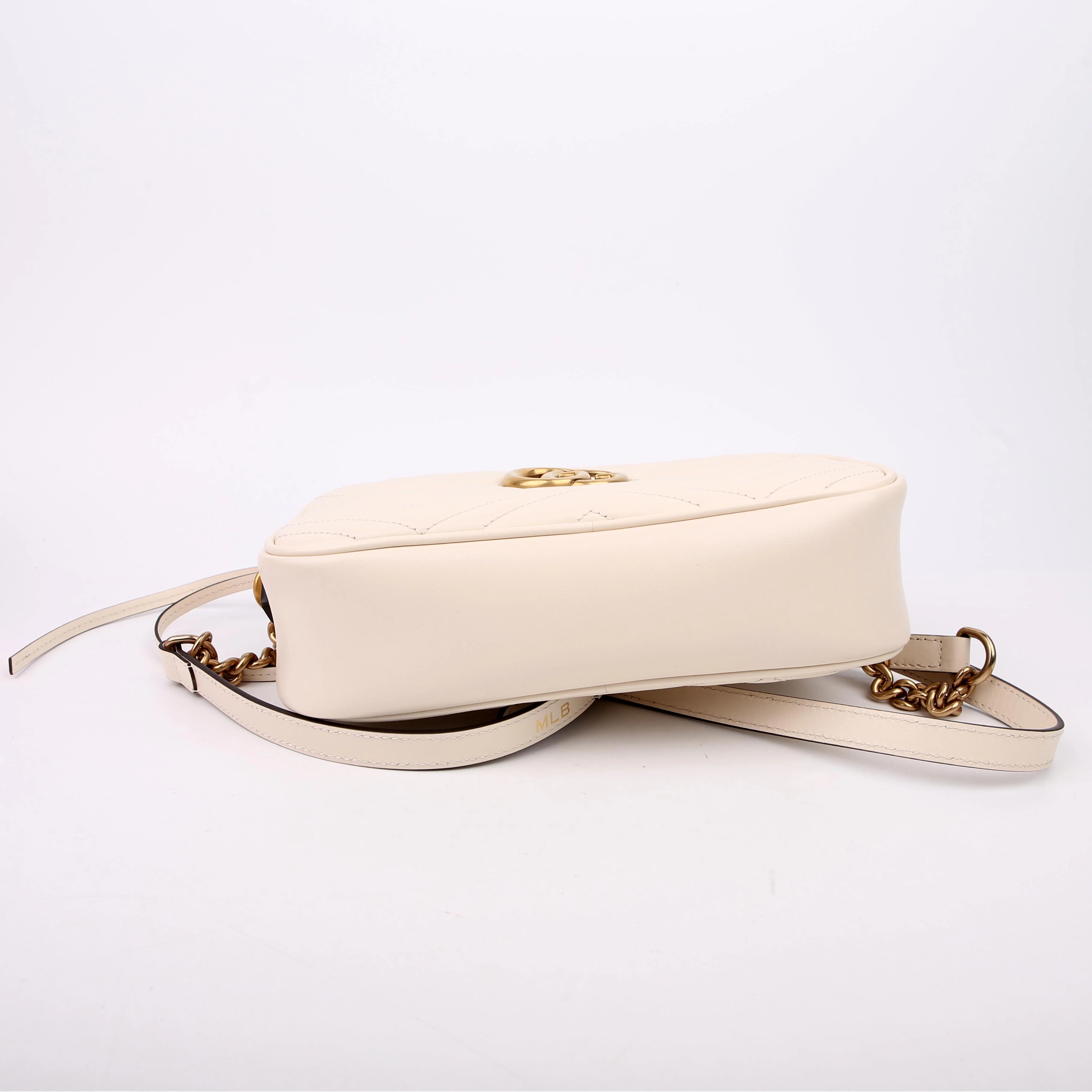 447632 Marmont Small Leather Camera White - Image 4