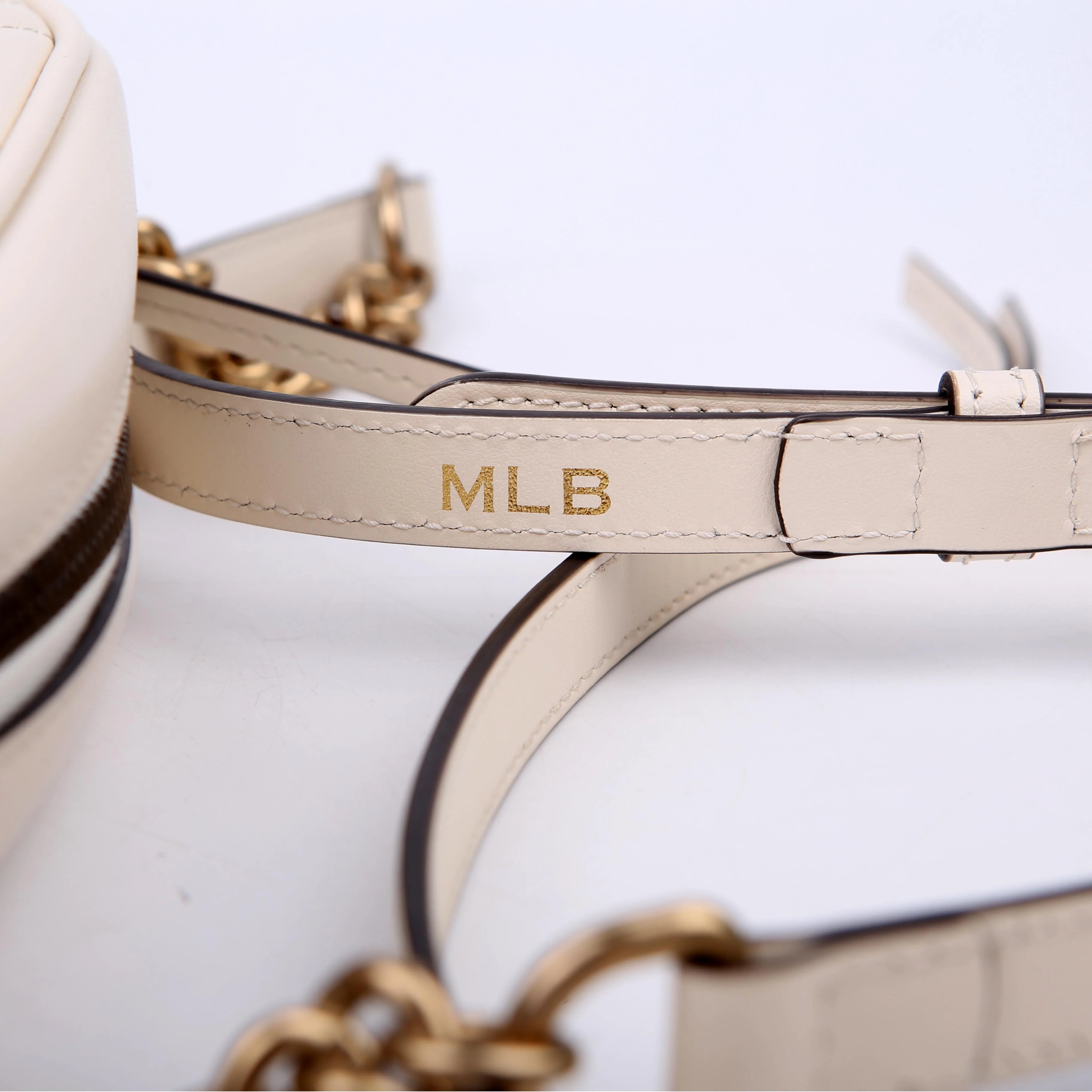 447632 Marmont Small Leather Camera White - Image 8