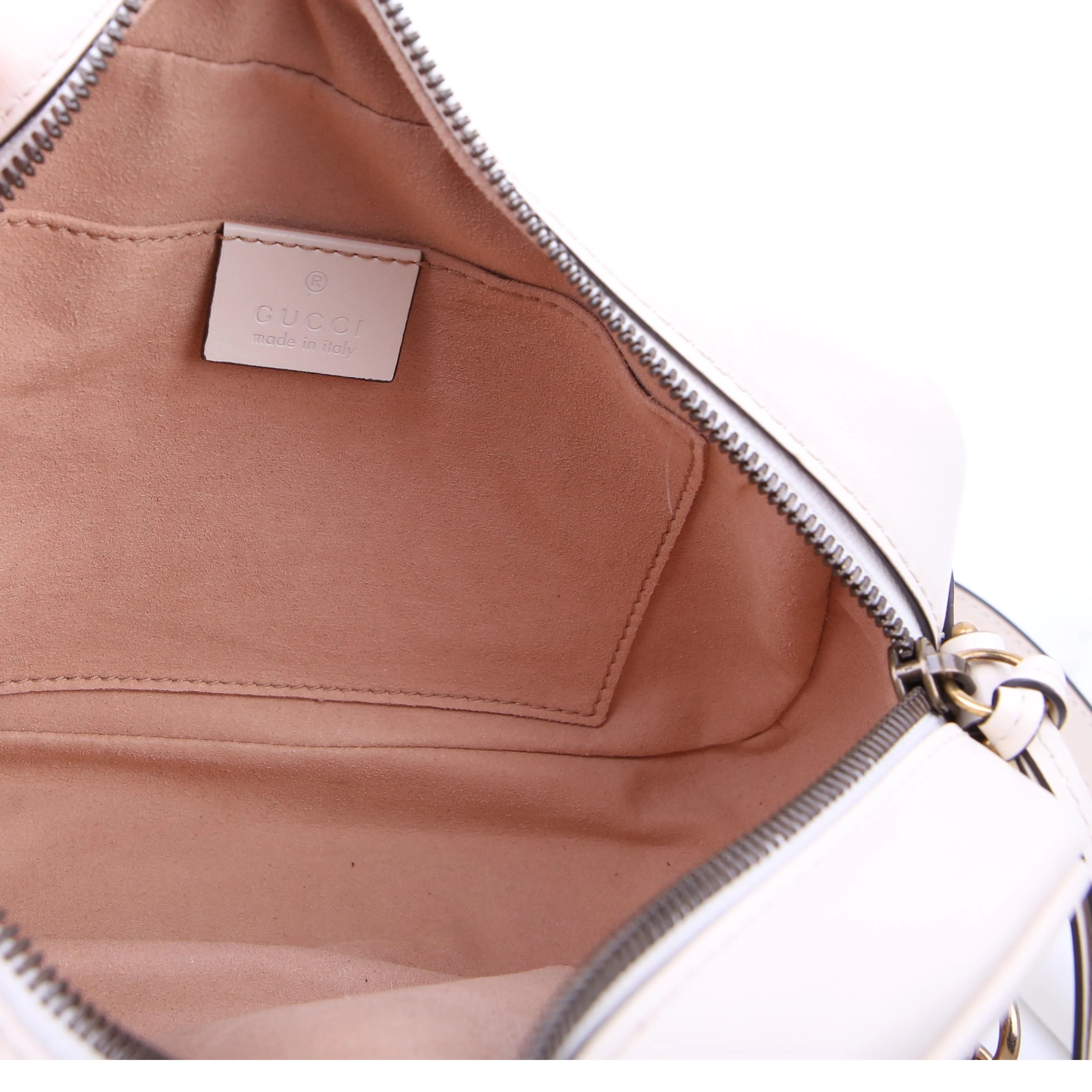 447632 Marmont Small Leather Camera White - Image 9