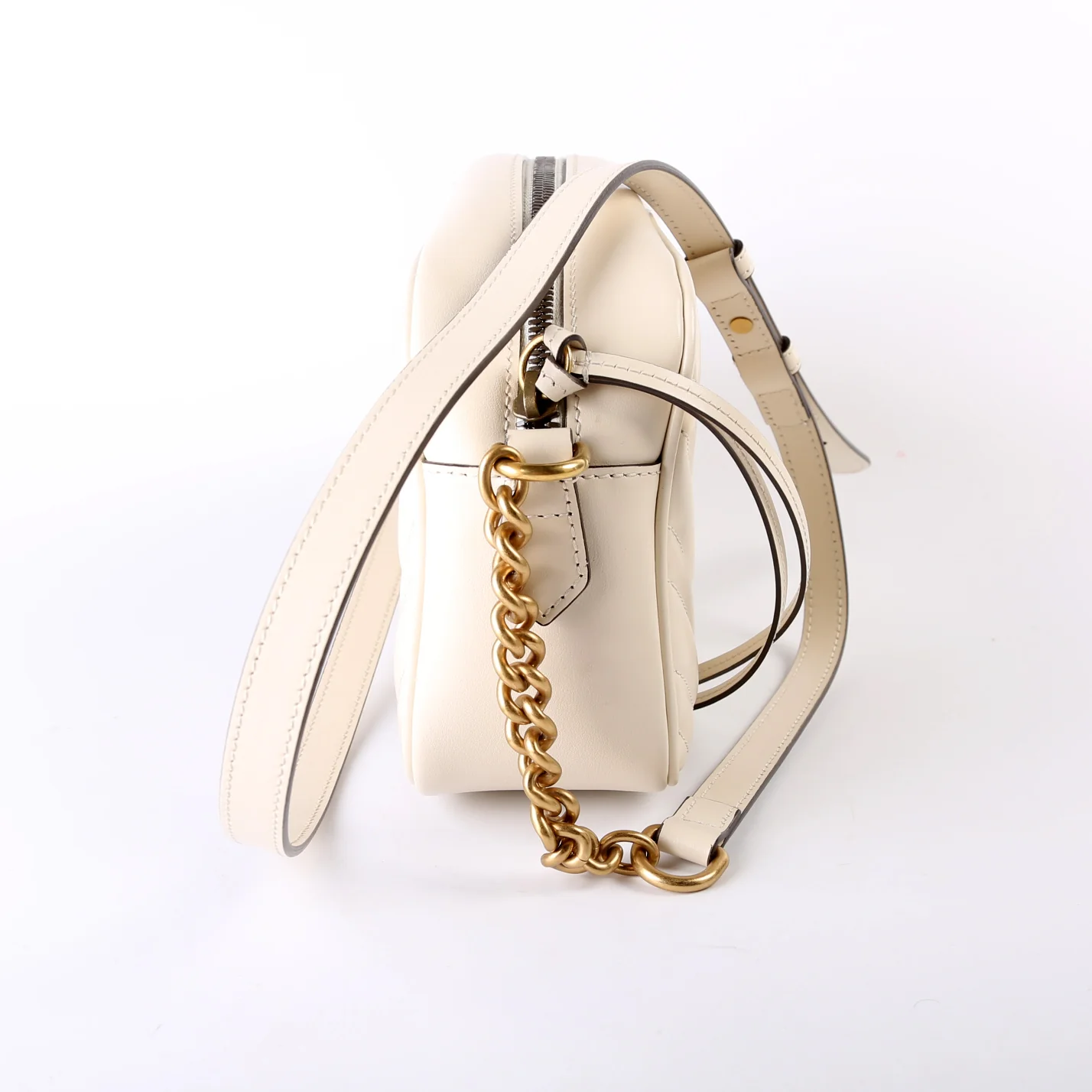 447632 Marmont Small Leather Camera White - Image 3
