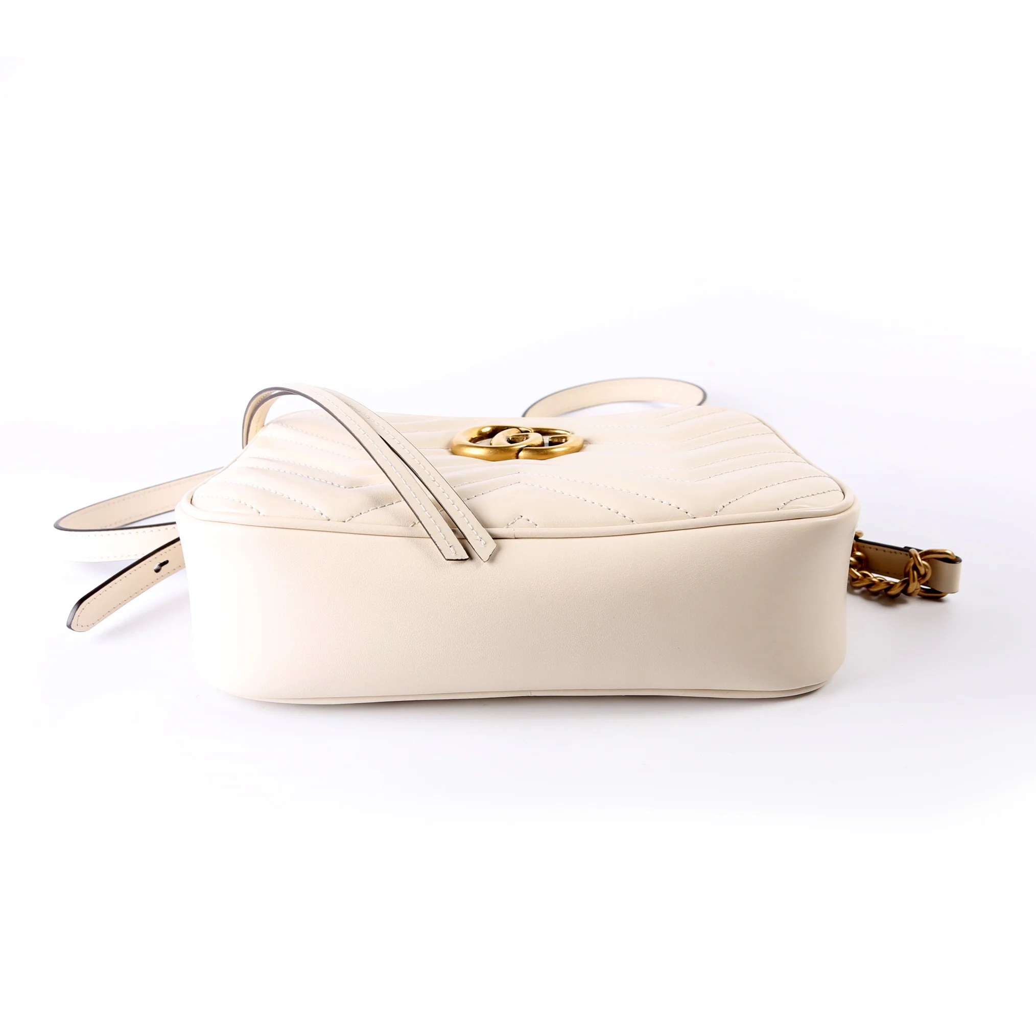 447632 Marmont Small Leather Camera White - Image 5