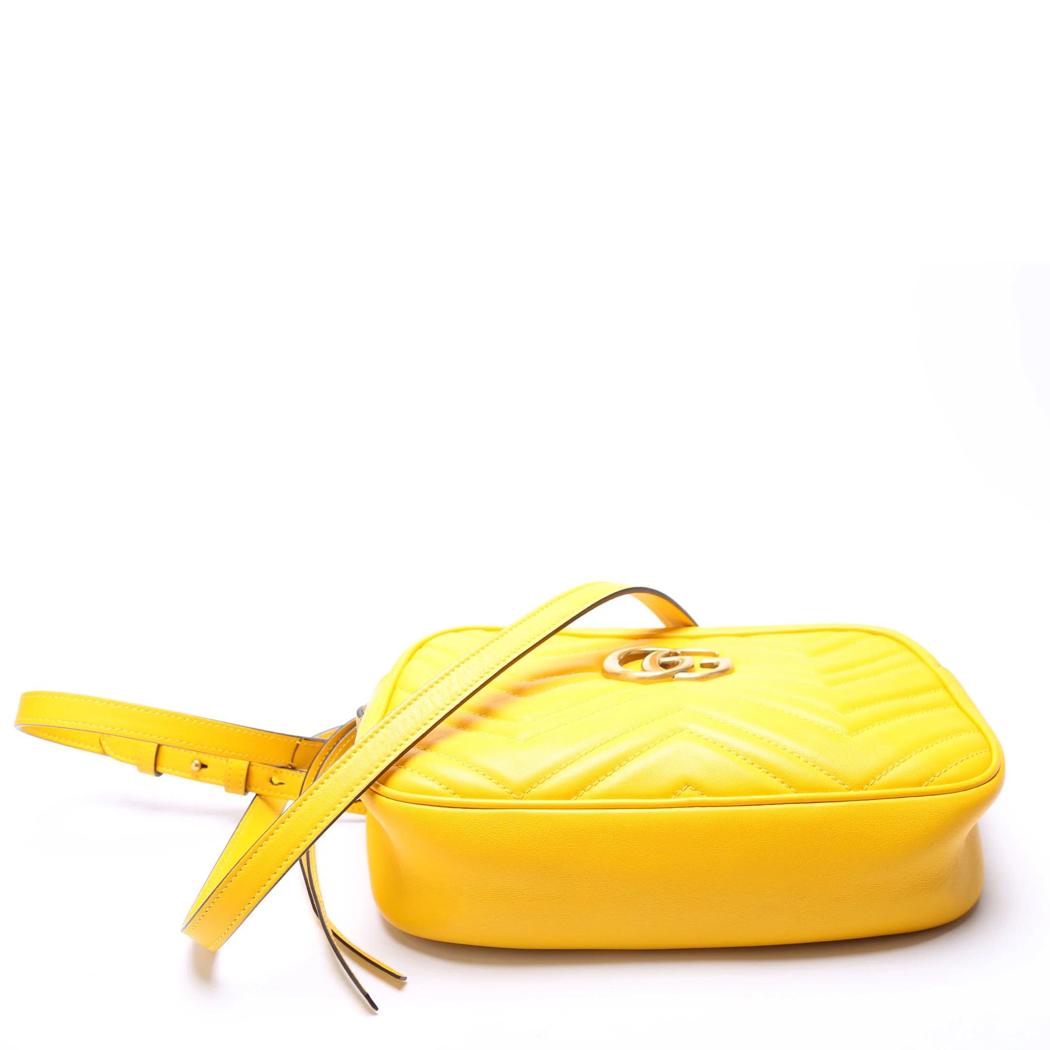447632 Marmont Small Leather Camera Yellow - Image 4