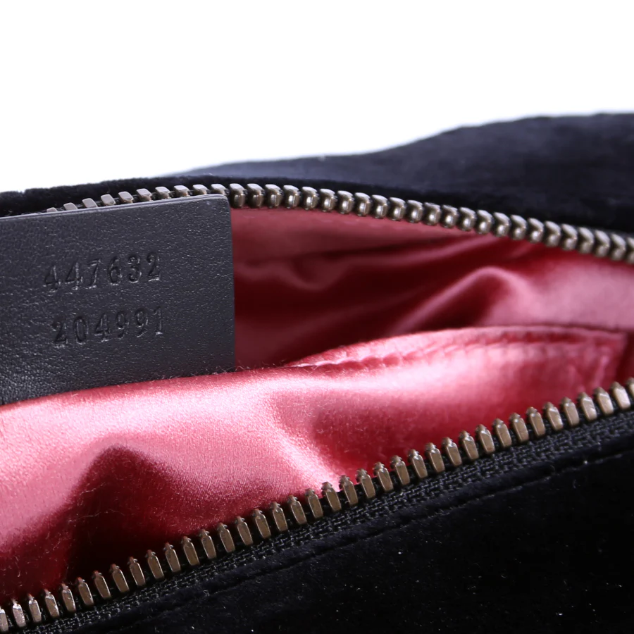 447632 Marmont Small Velvet Camera Bag Black - Image 12