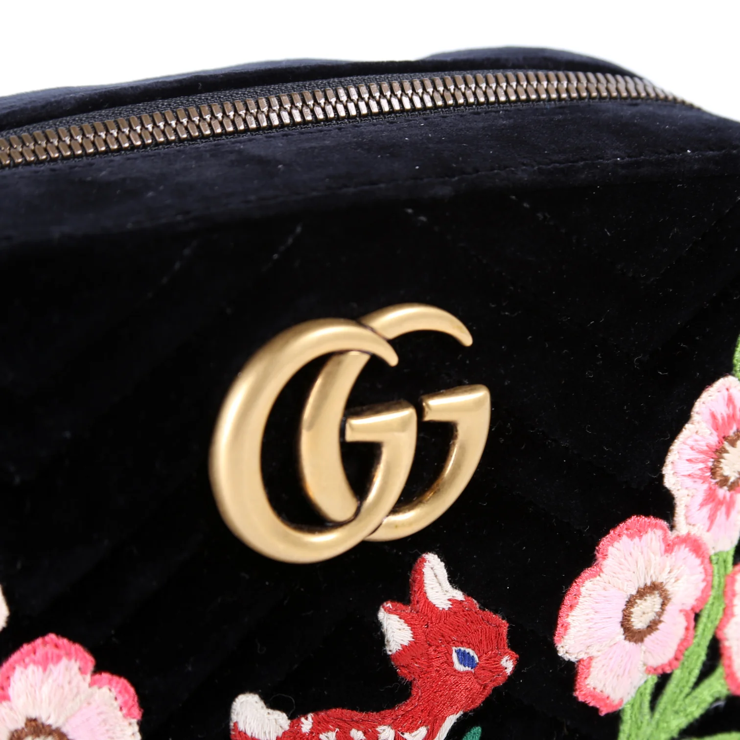 447632 Marmont Small Velvet Camera Bag Black - Image 8