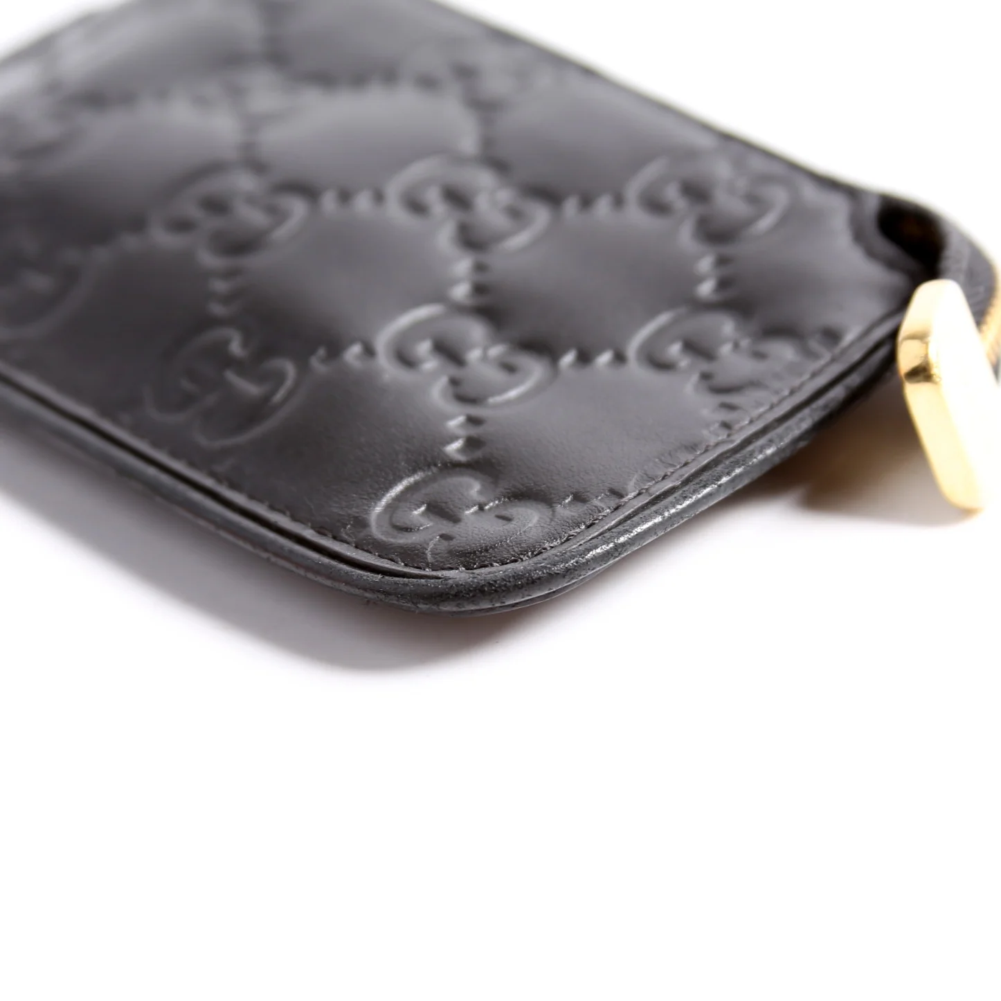 447964 GG Leather Key Pouch Black - Image 7