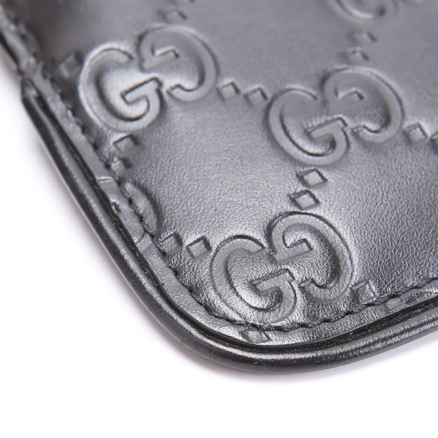447964 GG Leather Key Pouch Black - Image 5