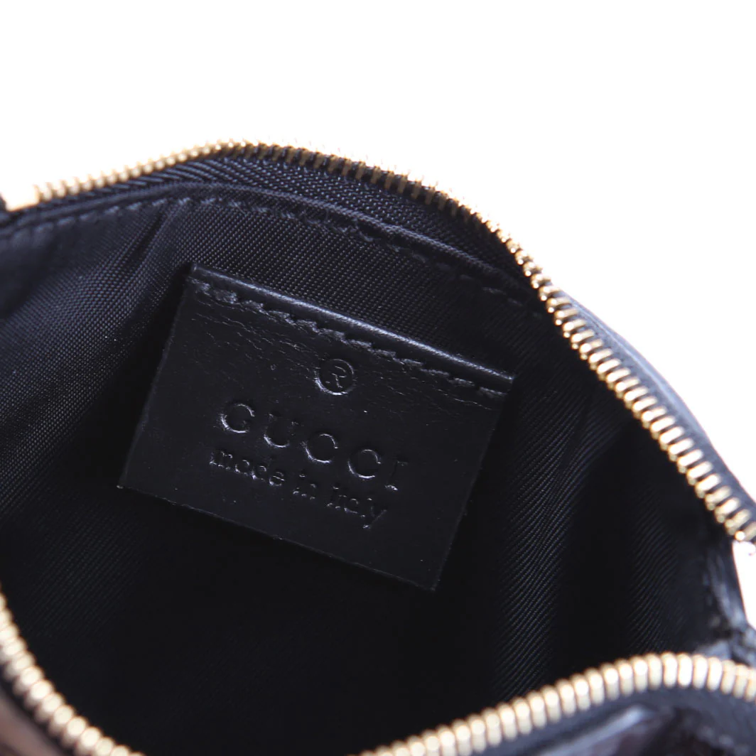 447964 GG Leather Key Pouch Black - Image 7