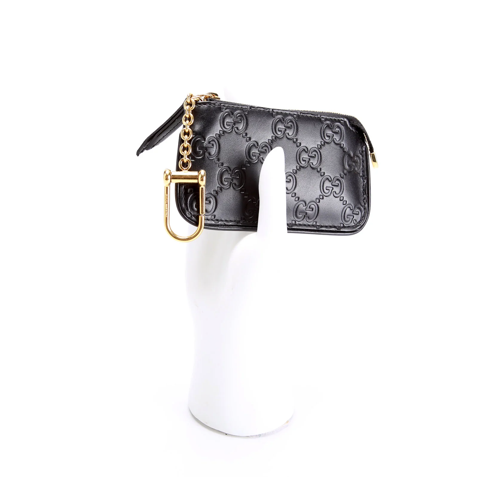 447964 GG Leather Key Pouch Black - Image 9