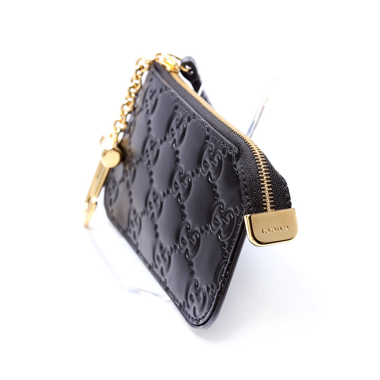 447964 GG Leather Key Pouch Black - Image 3