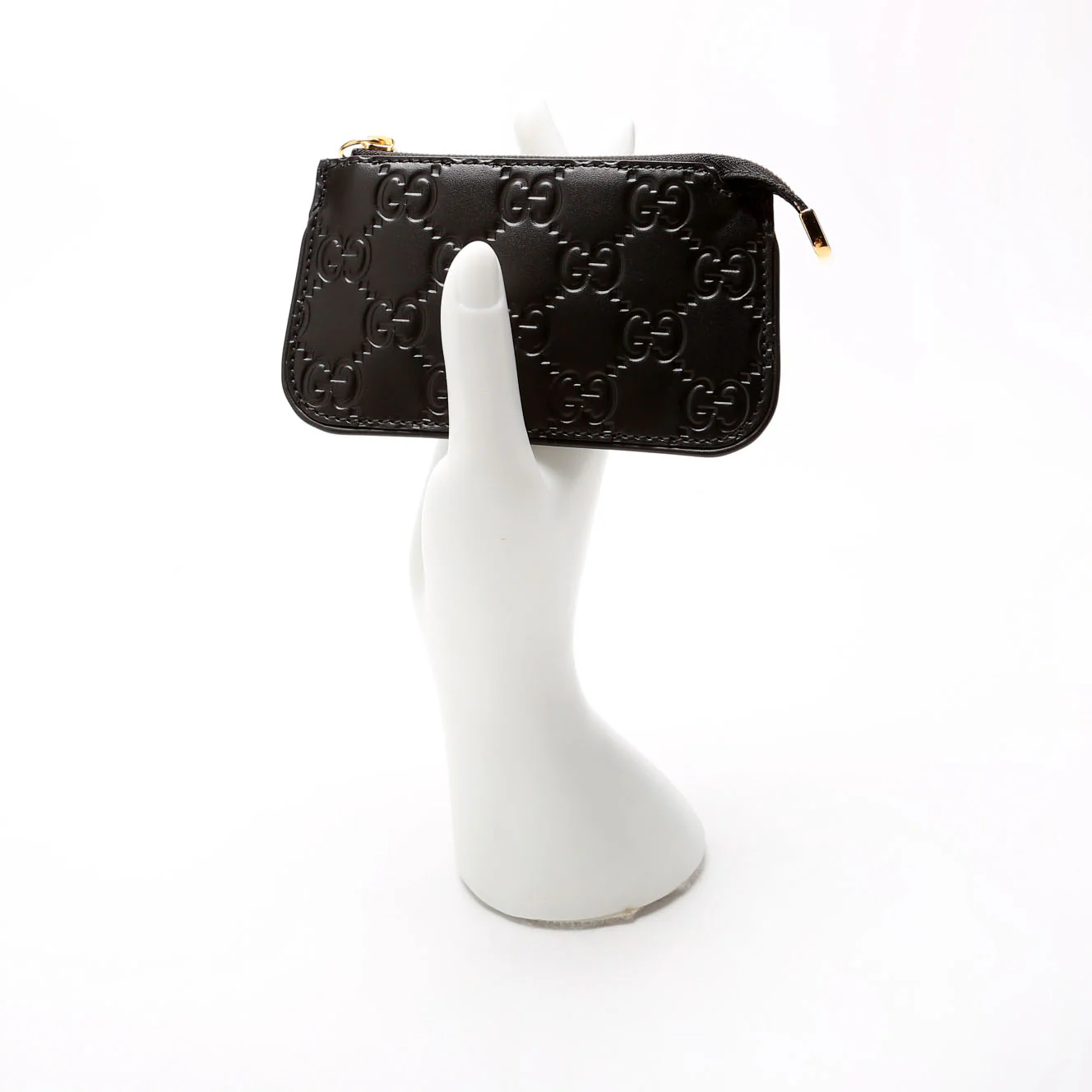 447964 GG Leather Key Pouch Black - Image 7