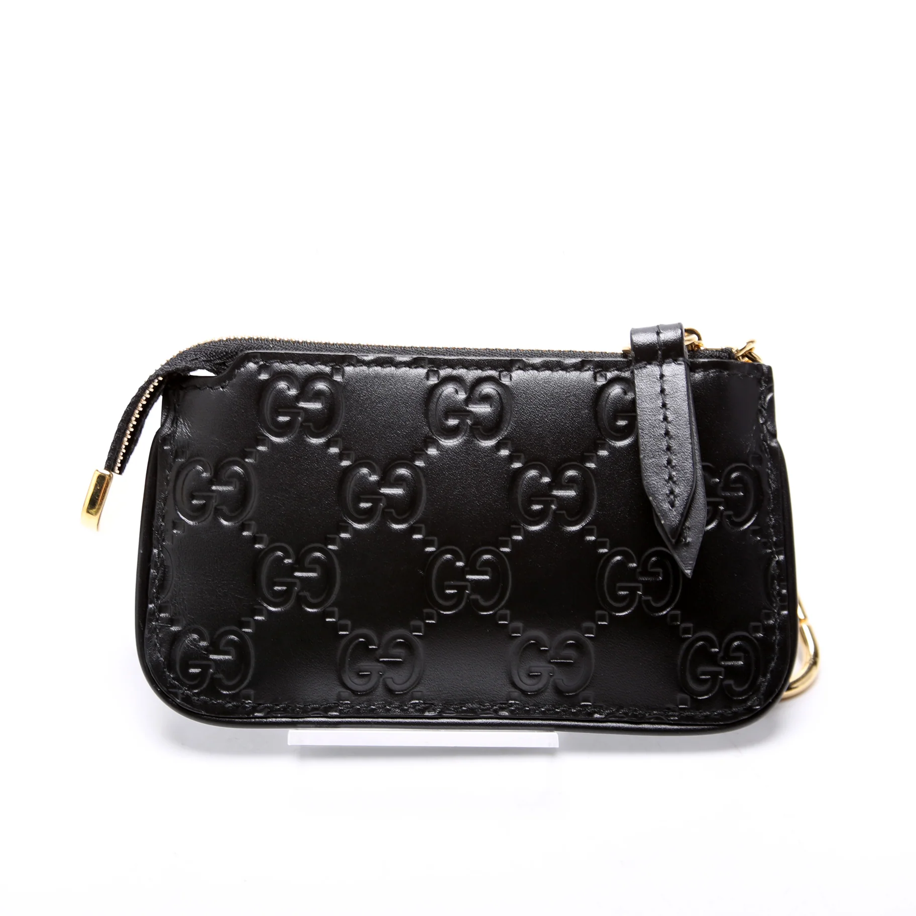 447964 GG Leather Key Pouch Black - Image 3