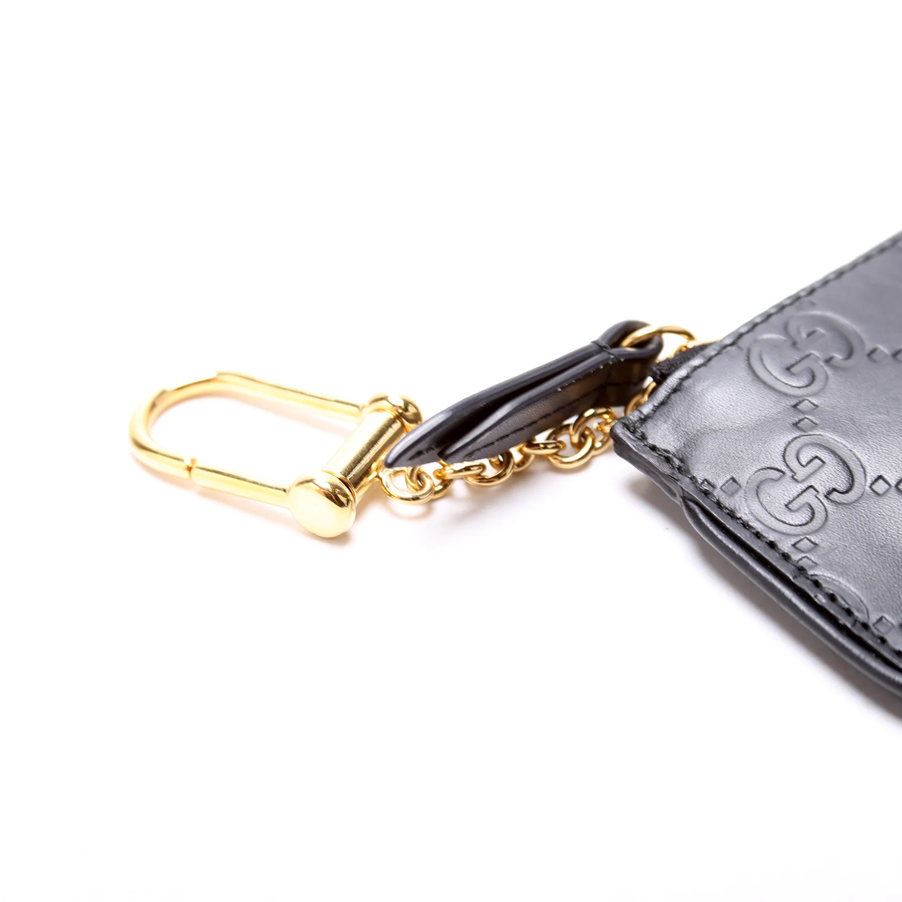 447964 GG Leather Key Pouch Black - Image 6
