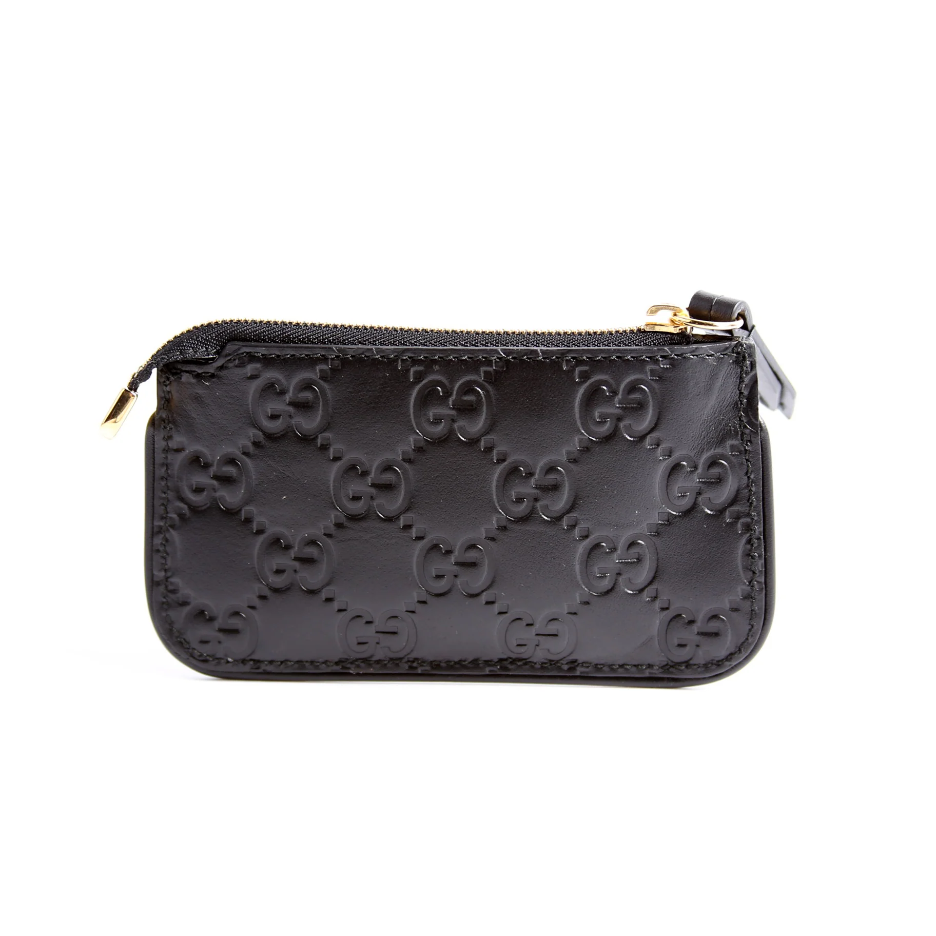 447964 GG Leather Key Pouch Black - Image 2