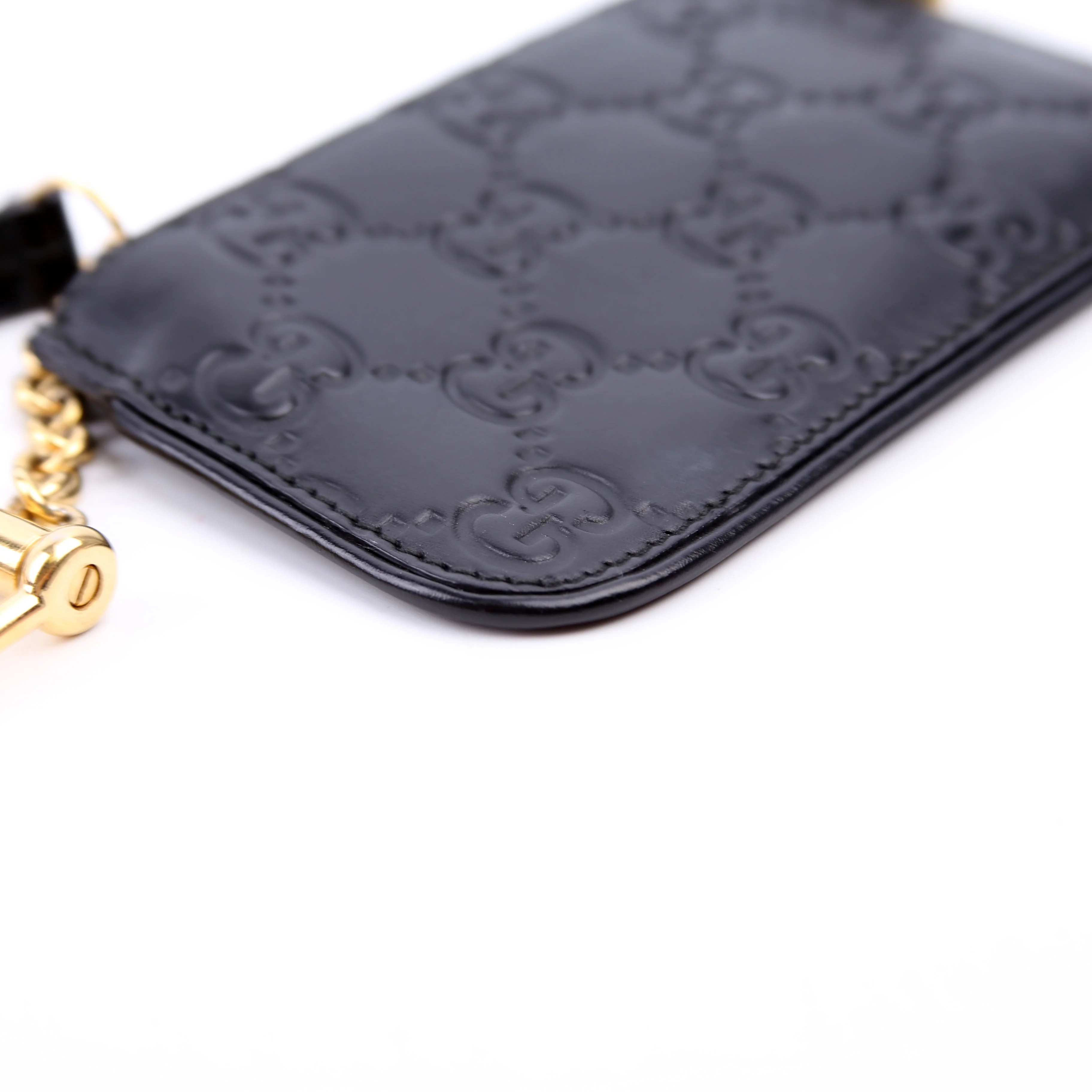447964 GG Leather Key Pouch Black - Image 5