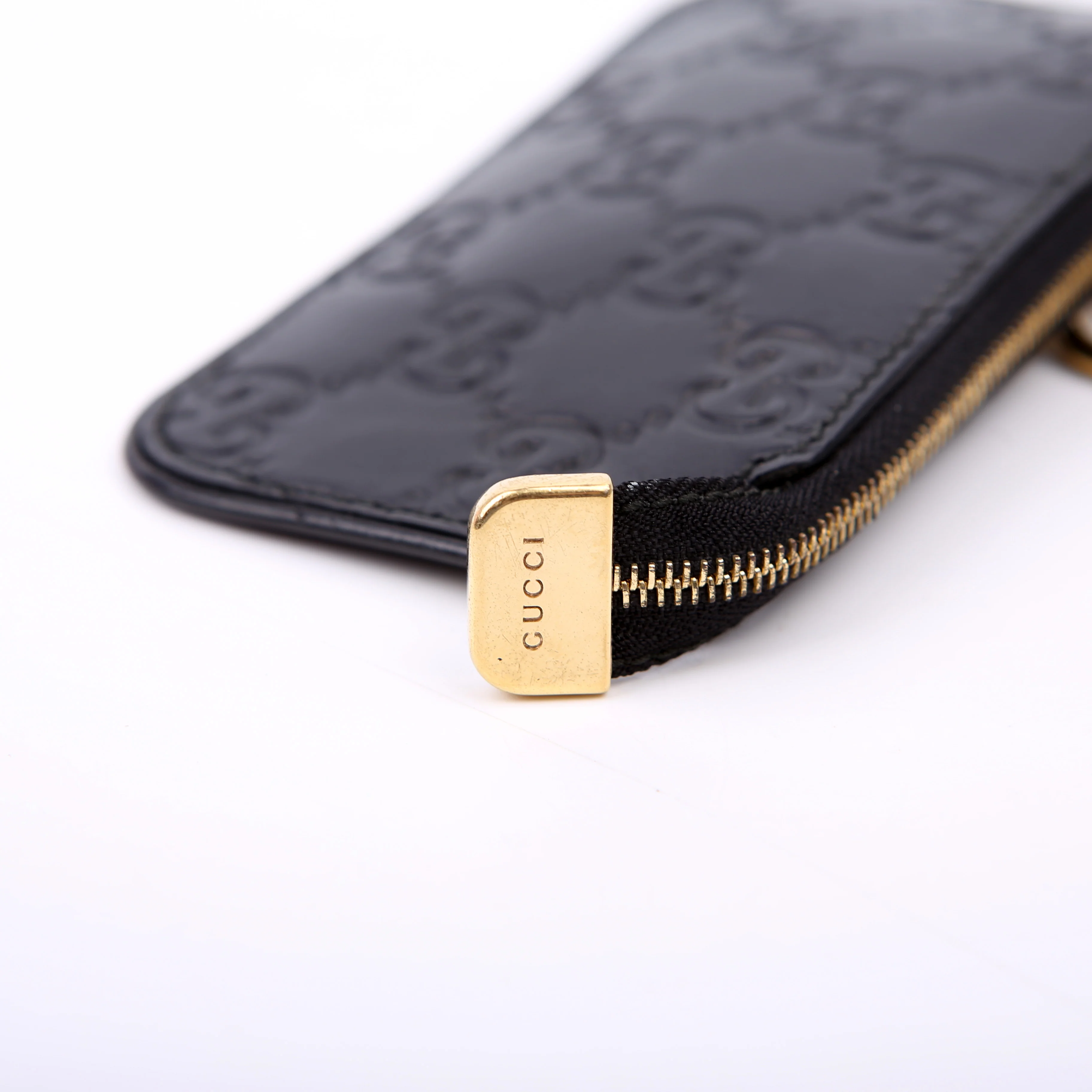 447964 GG Leather Key Pouch Black - Image 8