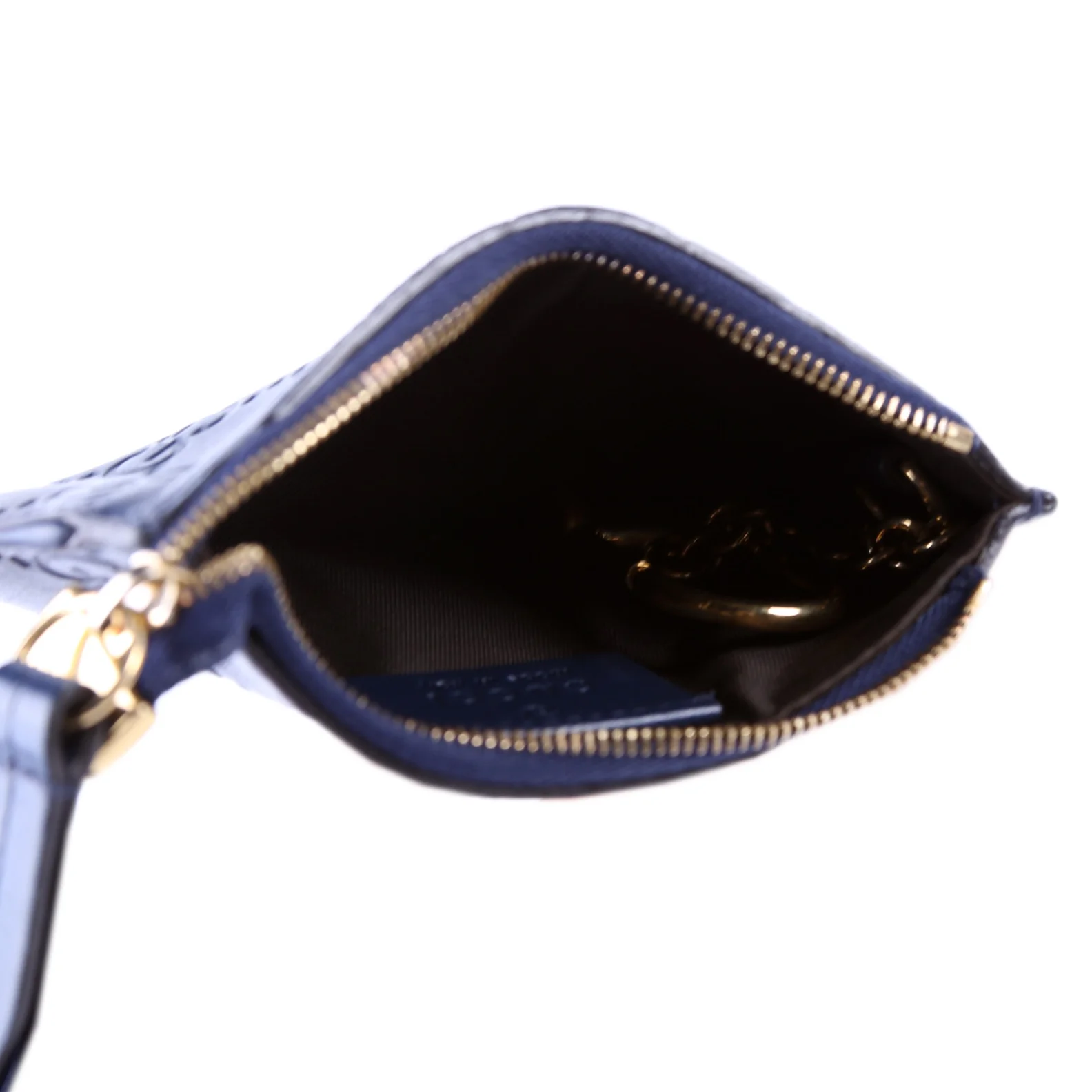447964 GG Leather Key Pouch Navy - Image 11