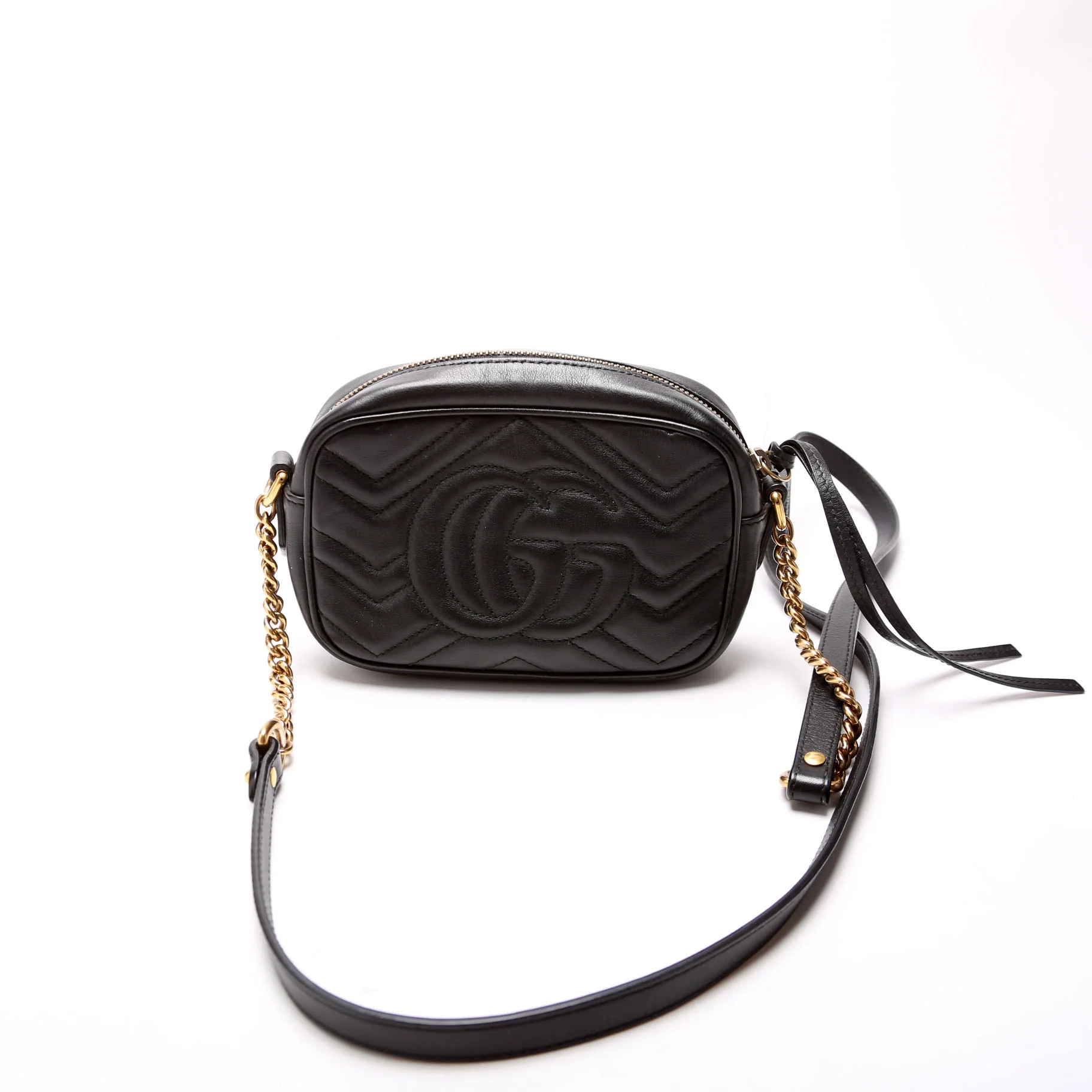 448065 Marmont Mini Camera Bag Black - Image 3
