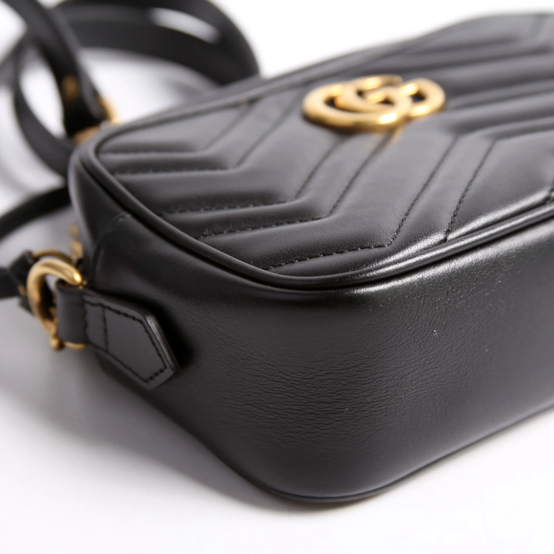 448065 Marmont Mini Camera Bag Black - Image 4