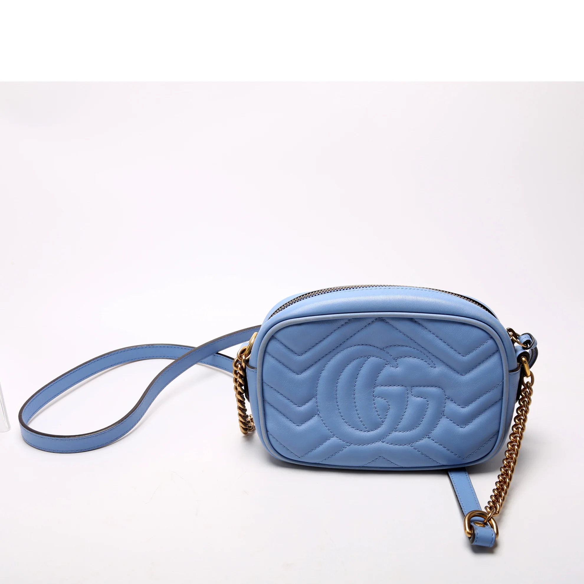448065 Marmont Mini Camera Bag Blue - Image 2