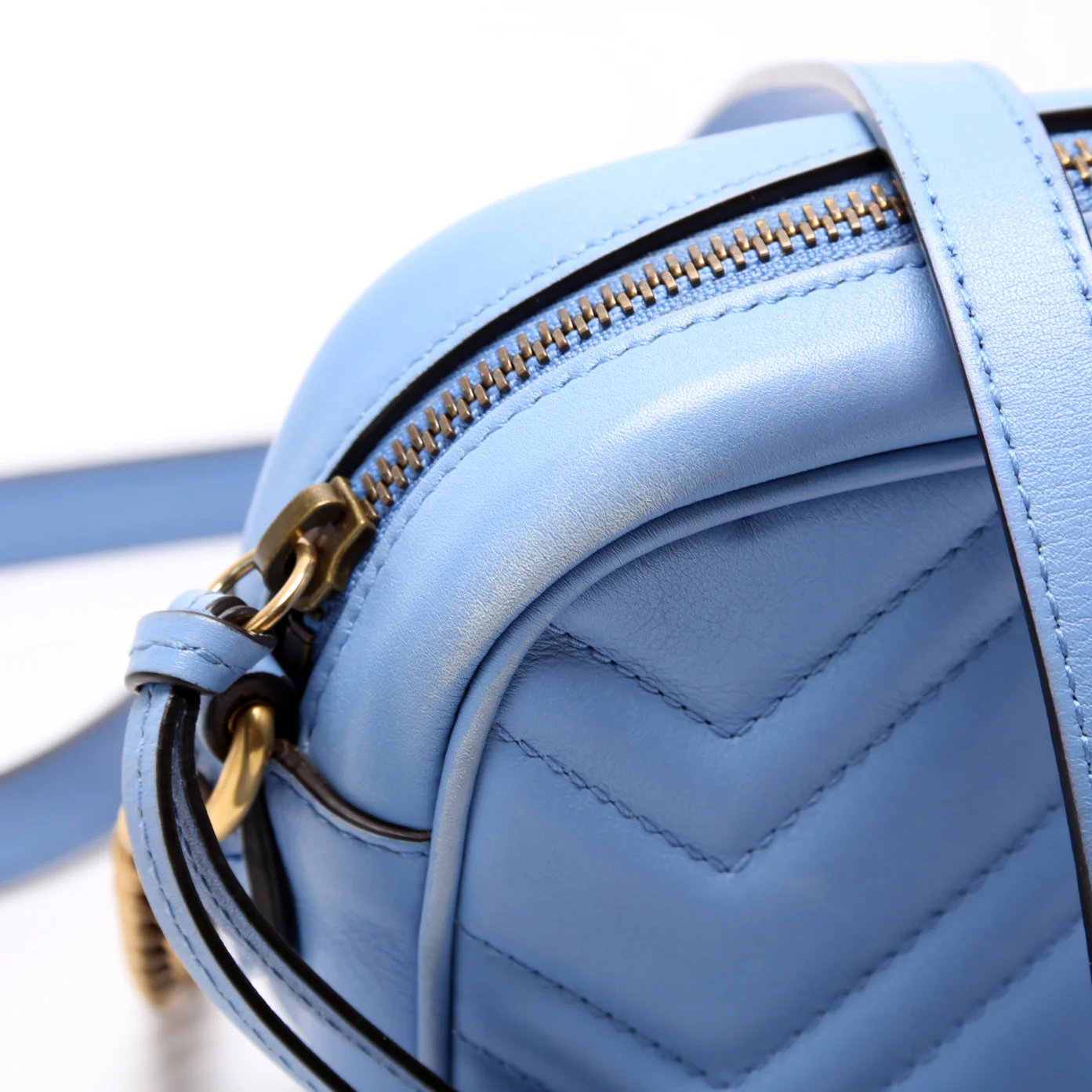 448065 Marmont Mini Camera Bag Blue - Image 6