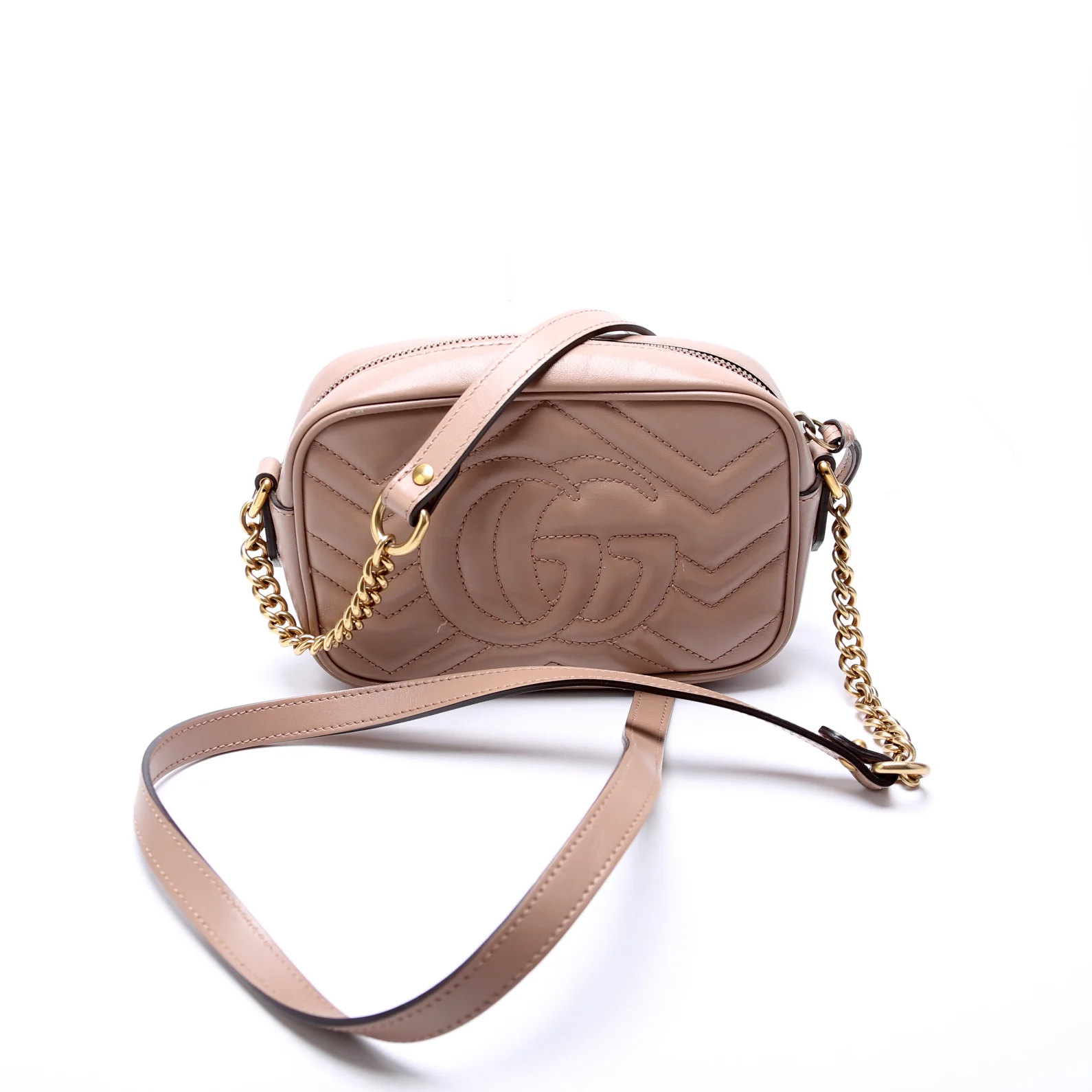 448065 Marmont Mini Camera Bag Nude - Image 3