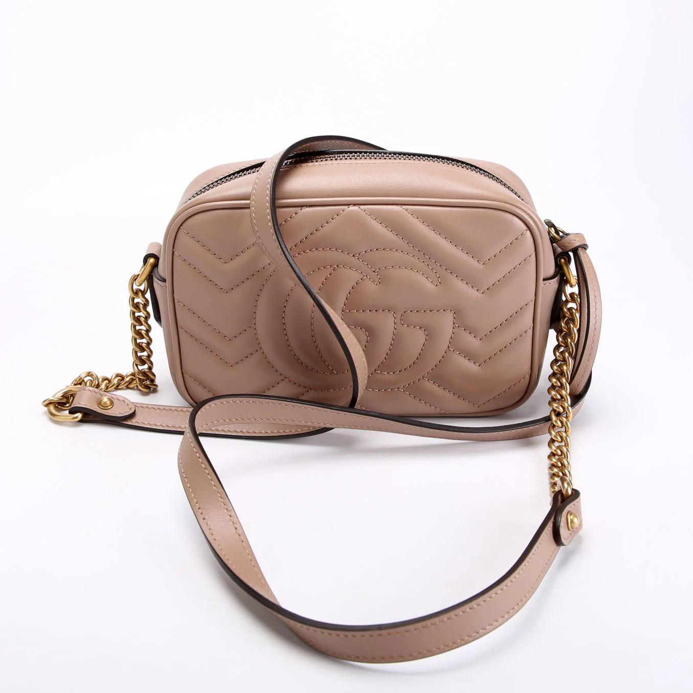 448065 Marmont Mini Camera Bag Tan - Image 3