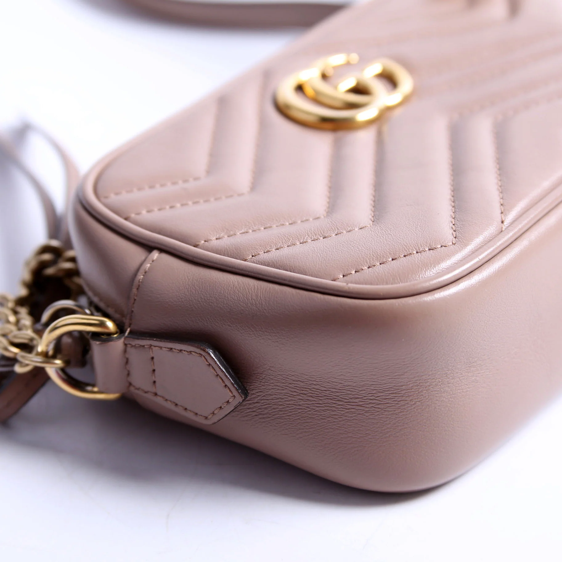 448065 Marmont Mini Camera Bag Tan - Image 4
