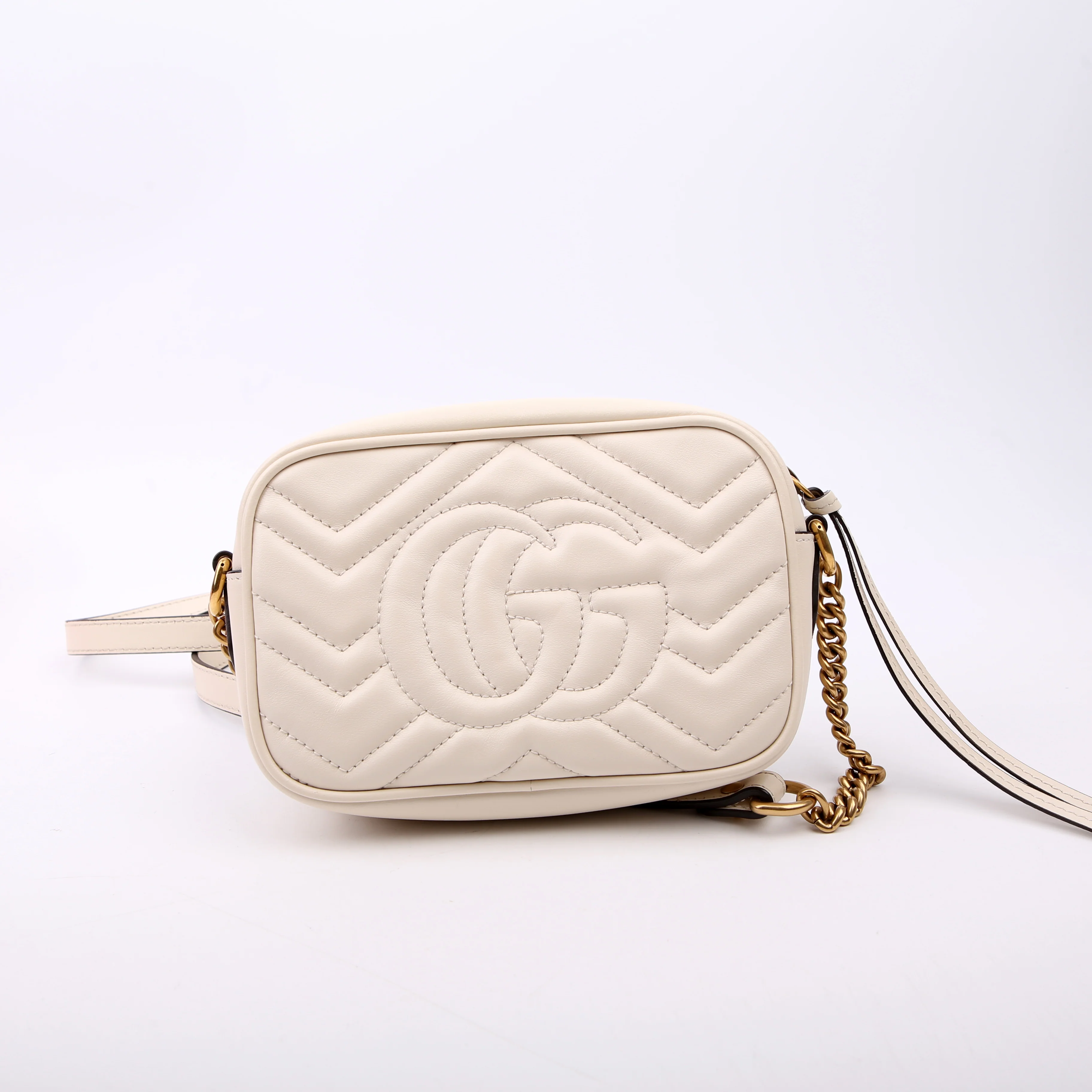 448065 Marmont Mini Camera Bag White - Image 3
