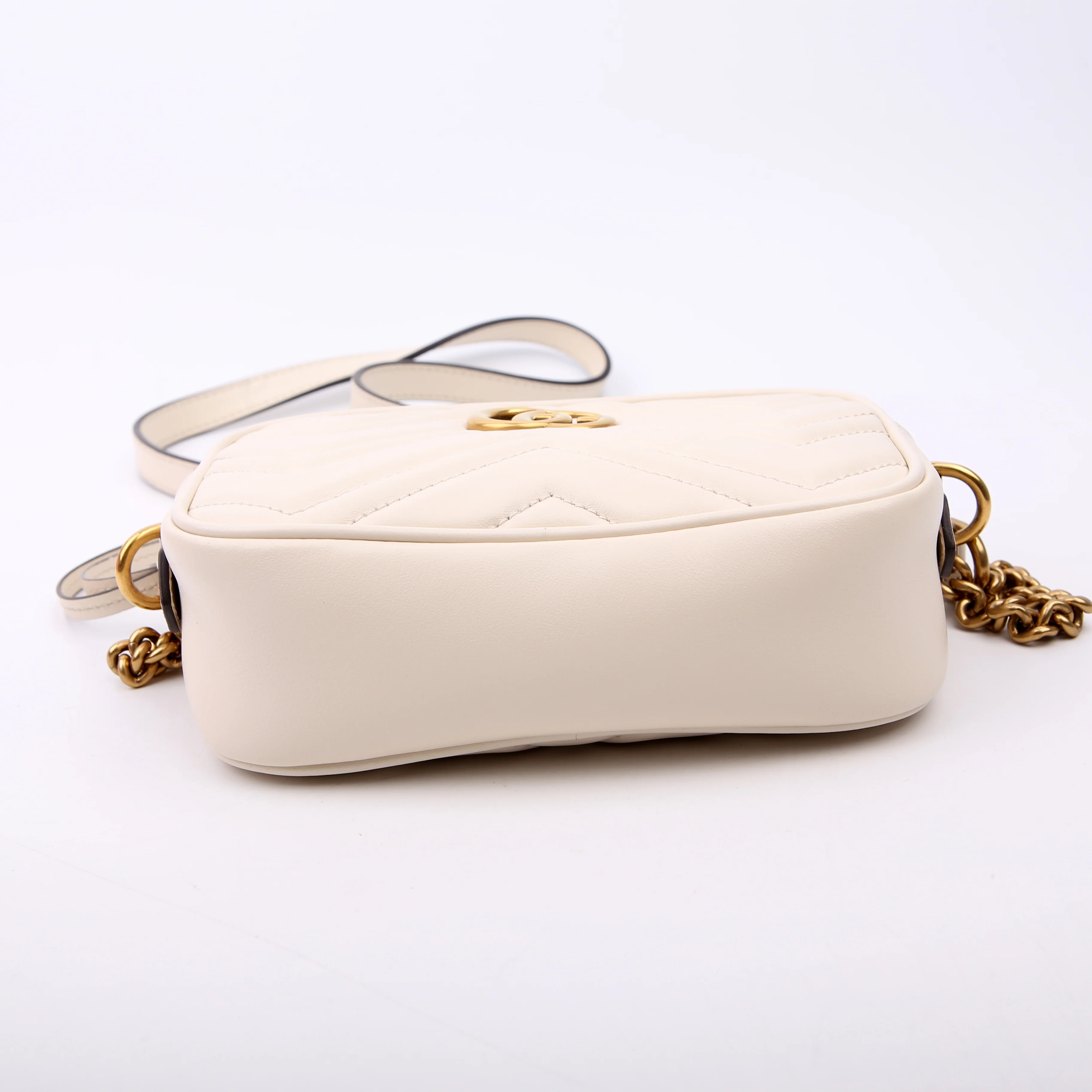 448065 Marmont Mini Camera Bag White - Image 4