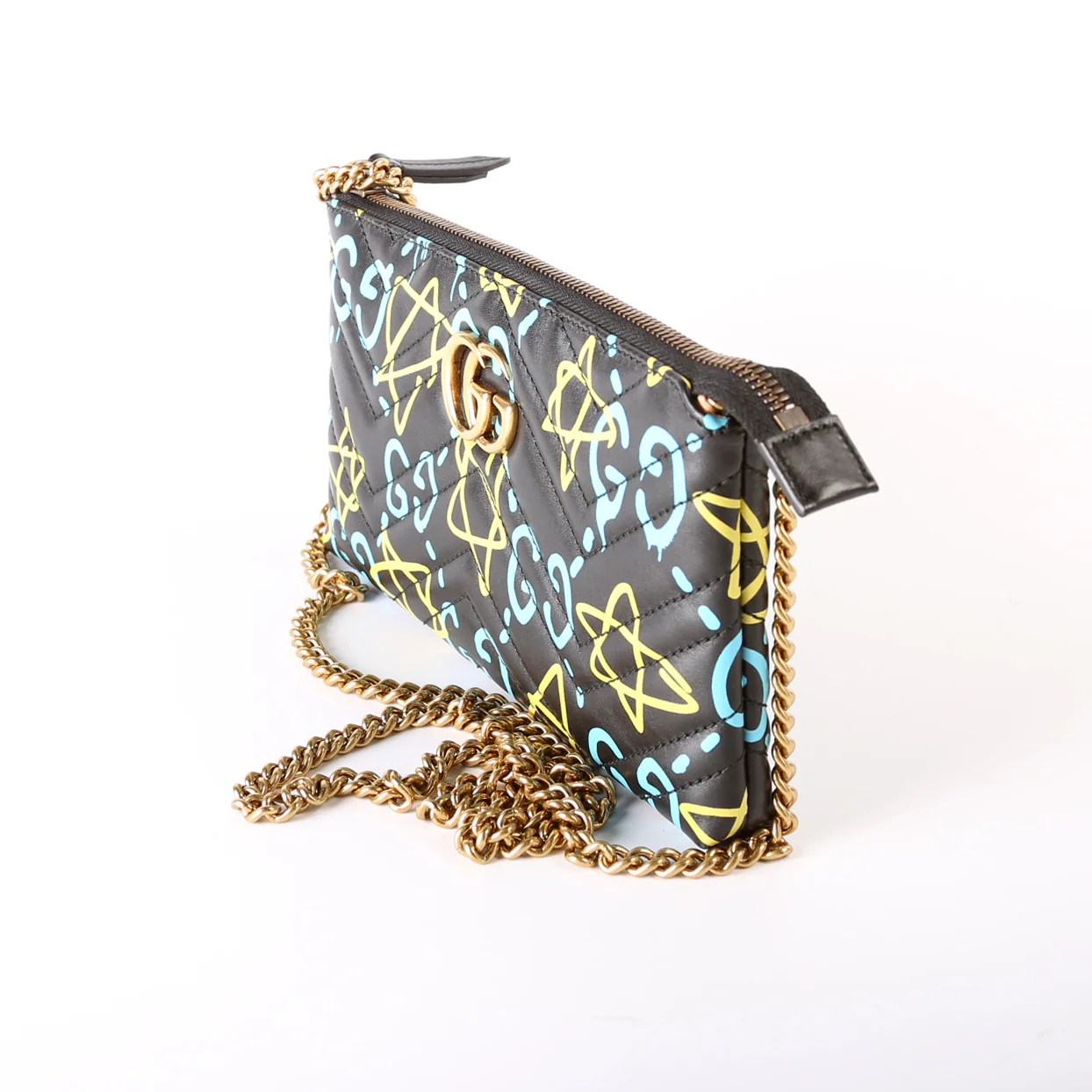448098 Guccighost GG Marmont Mini Chain Bag - Image 4