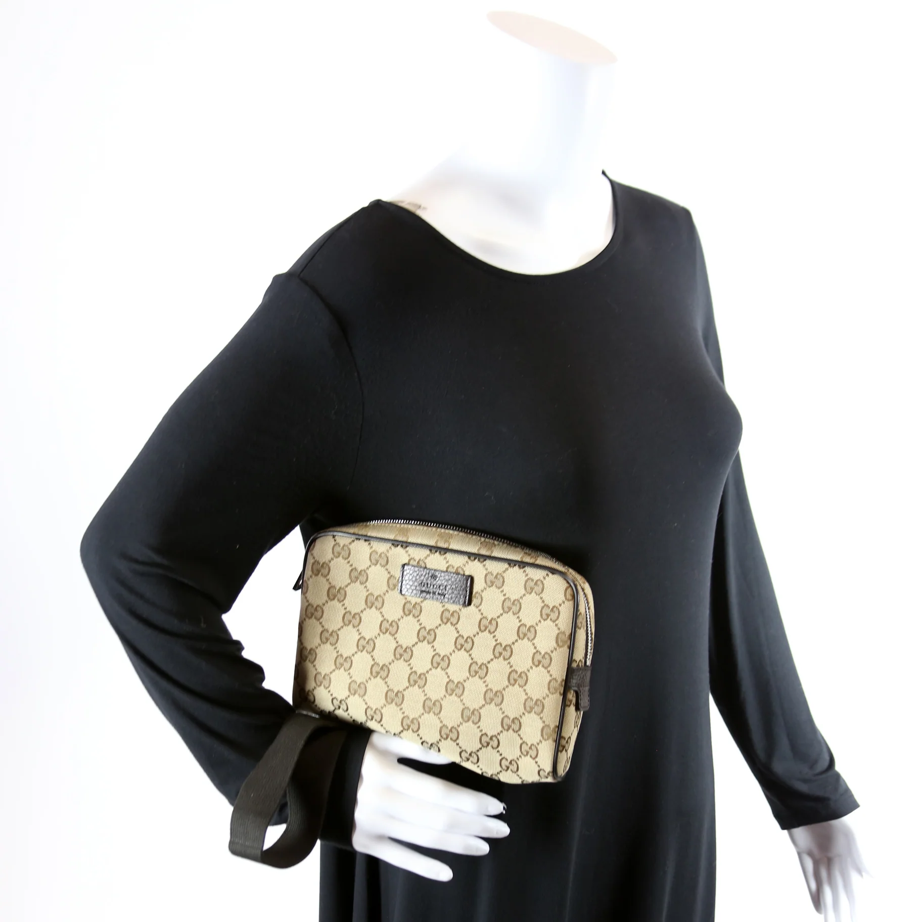 449174 GG Canvas Belt Bag Brown - Image 11