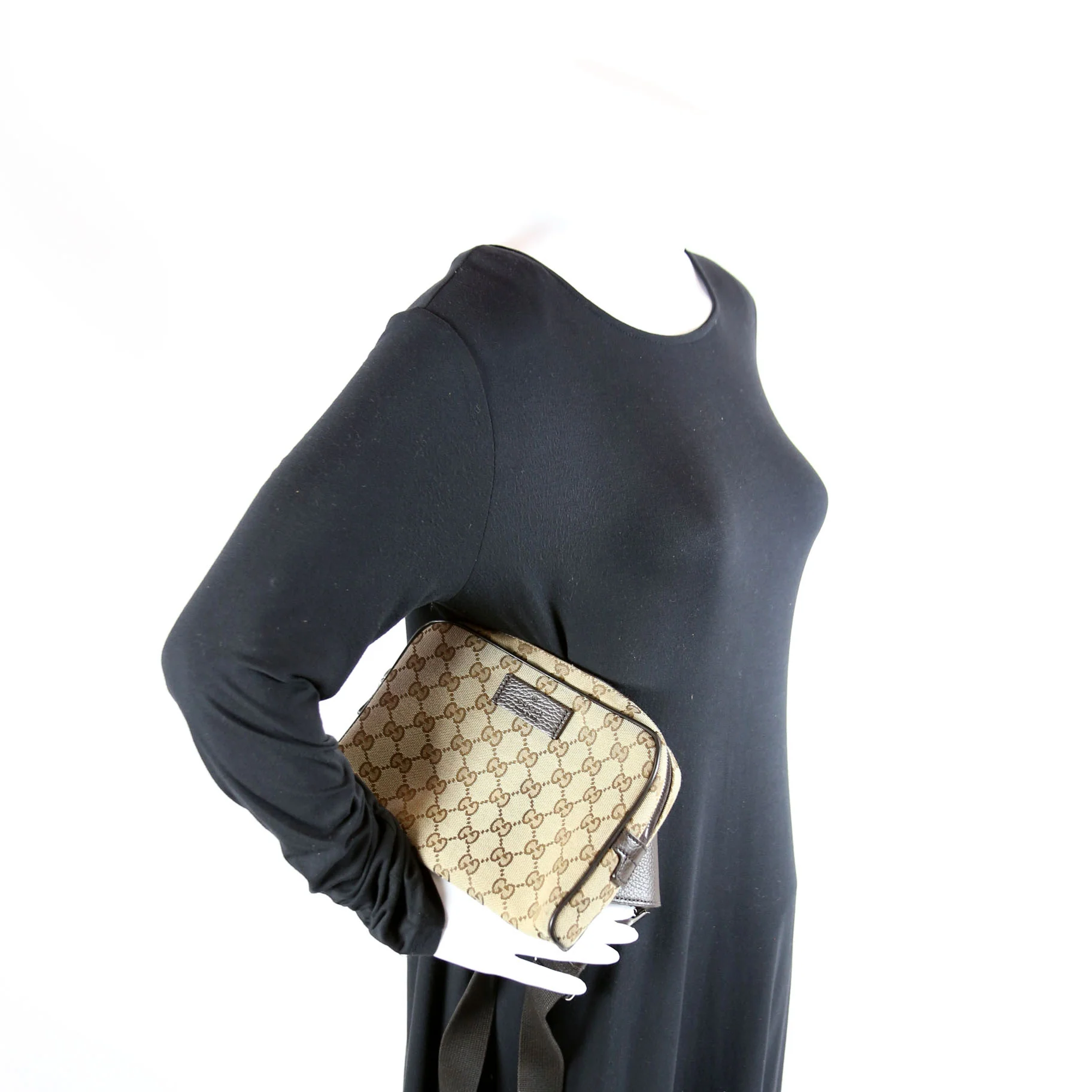 449174 GG Canvas Belt Bag Brown - Image 10