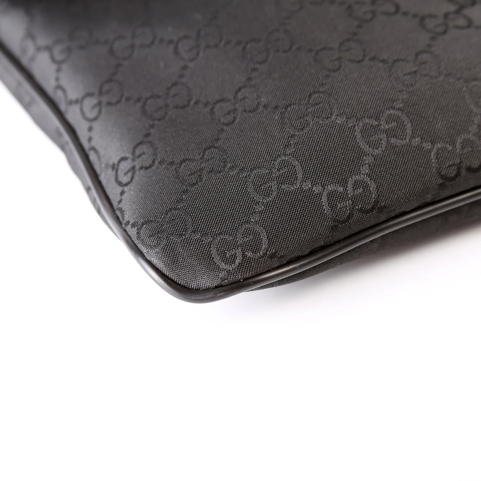 449184 GG Nylon Small Flat Messenger Black - Image 6