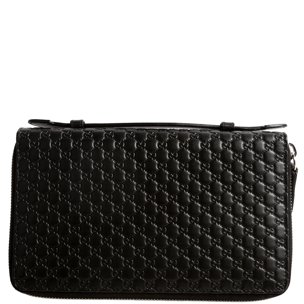 449246 Micro Guccissima Travel Wallet Black