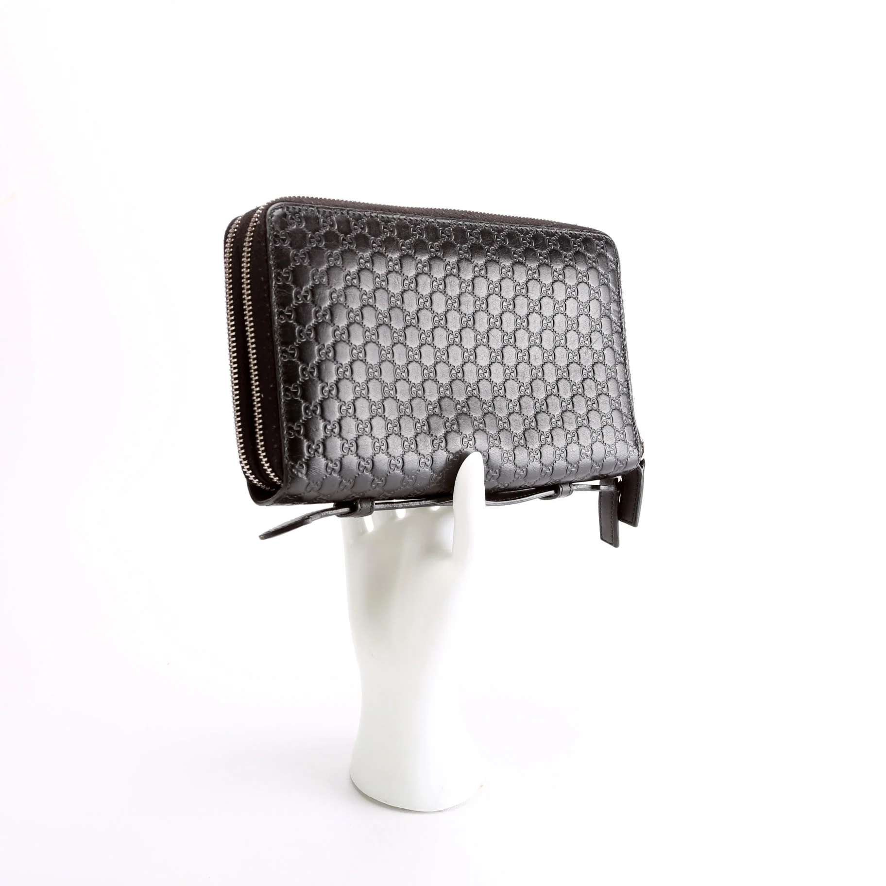 449246 Micro Guccissima Travel Wallet Black - Image 12