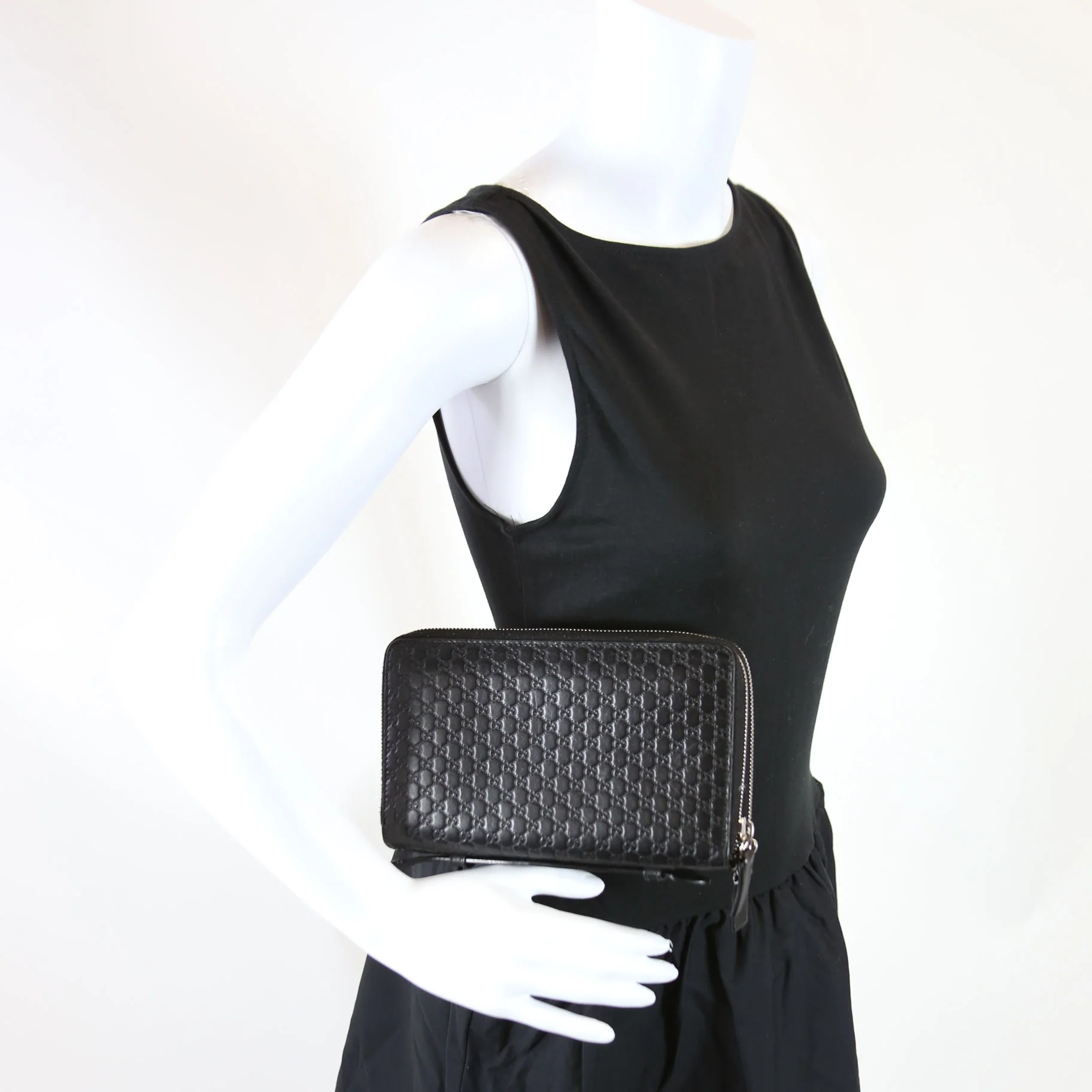 449246 Micro Guccissima Travel Wallet Black - Image 13