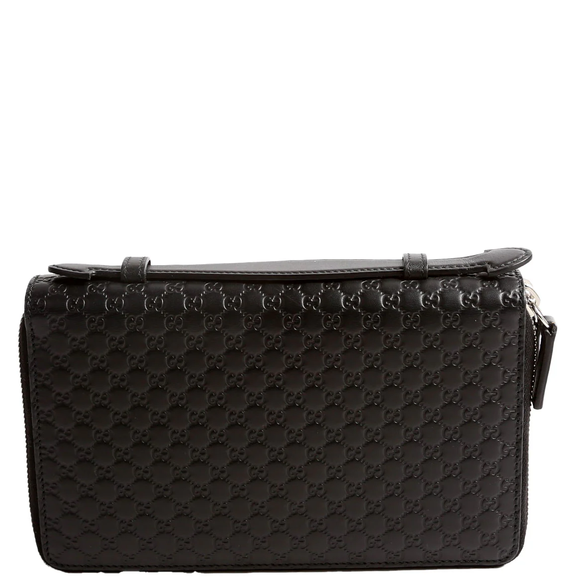 449246 Micro Guccissima Travel Wallet Black