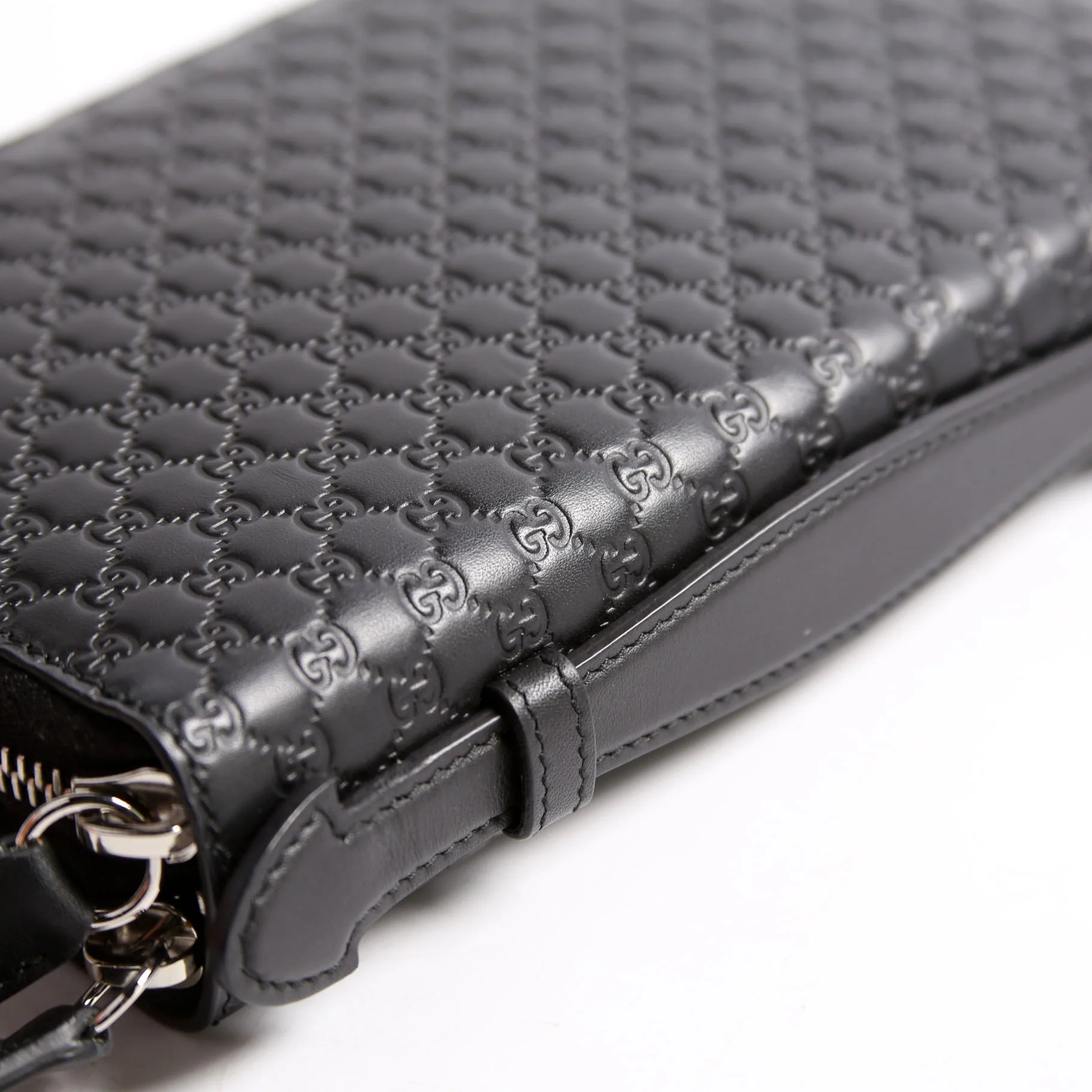 449246 Micro Guccissima Travel Wallet Black - Image 6