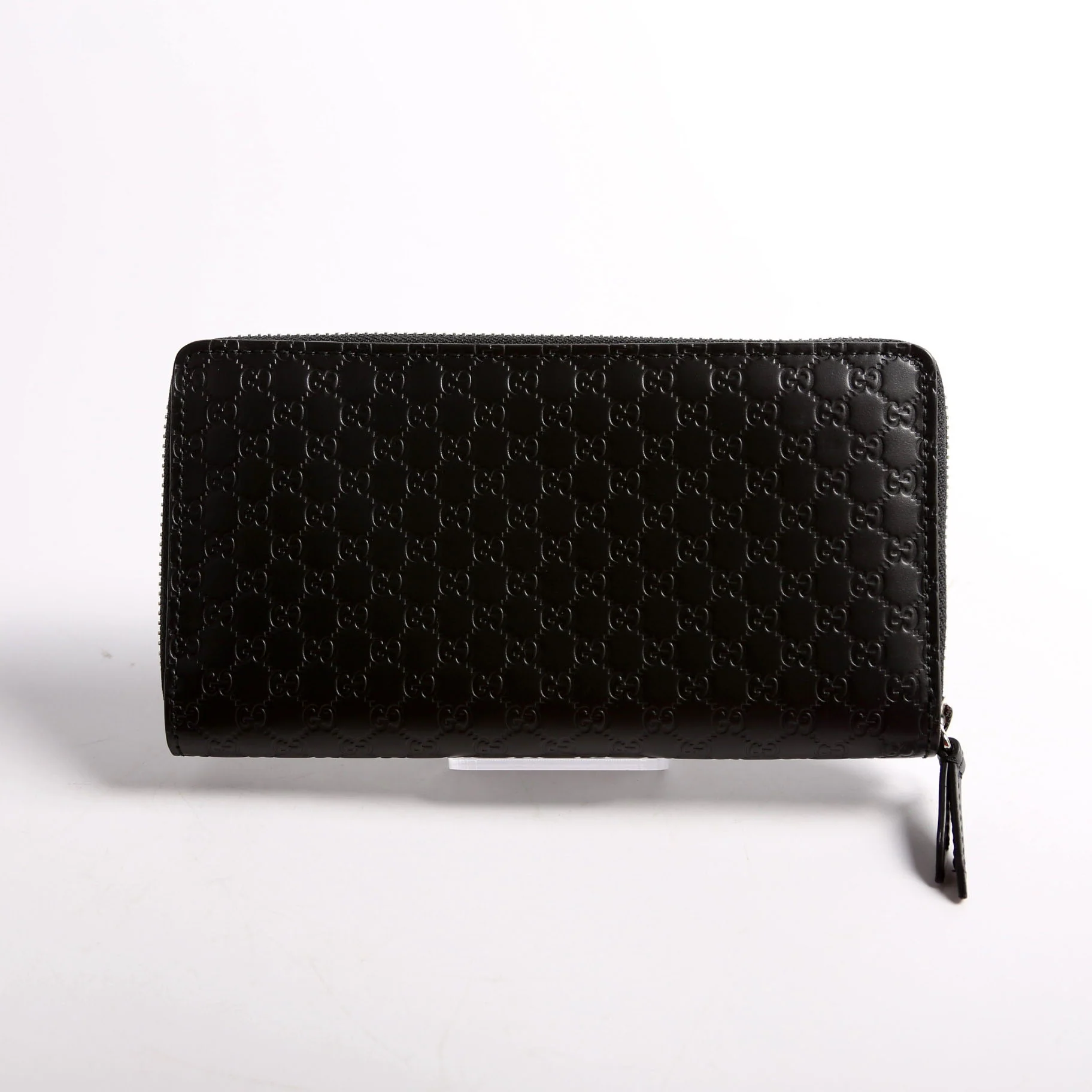 449391 Micro Guccissima Zip Around Wallet Black - Image 2