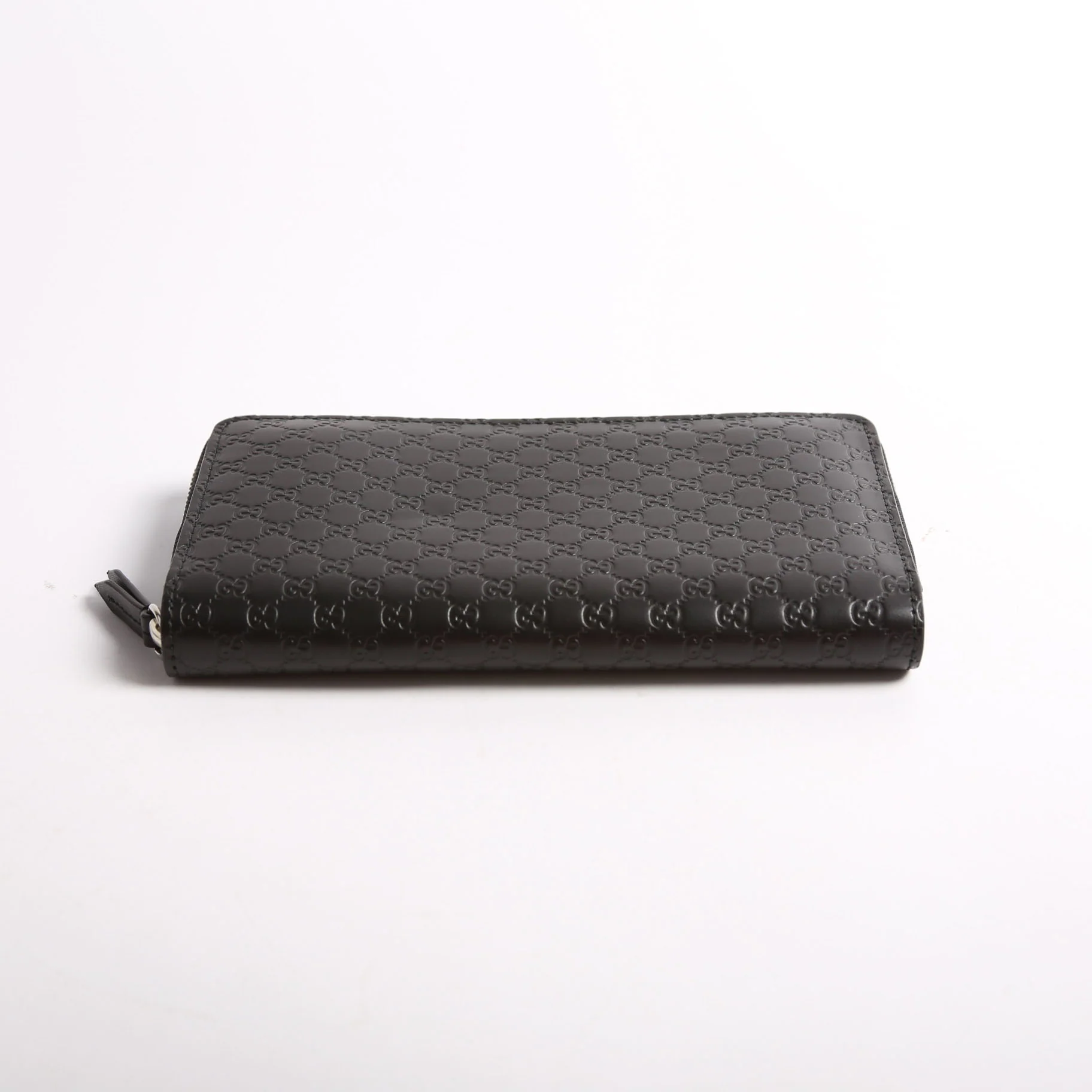 449391 Micro Guccissima Zip Around Wallet Black - Image 3