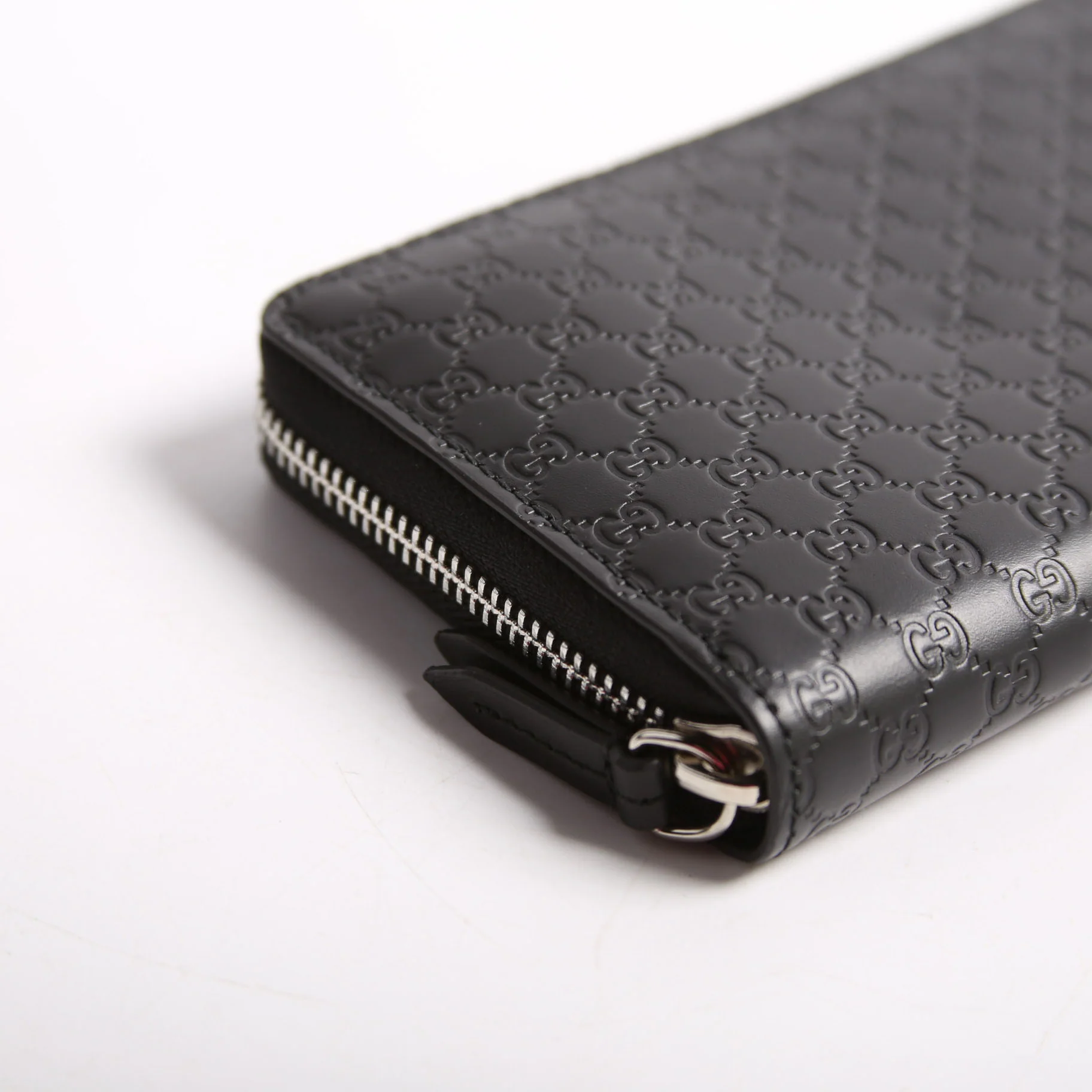 449391 Micro Guccissima Zip Around Wallet Black - Image 4