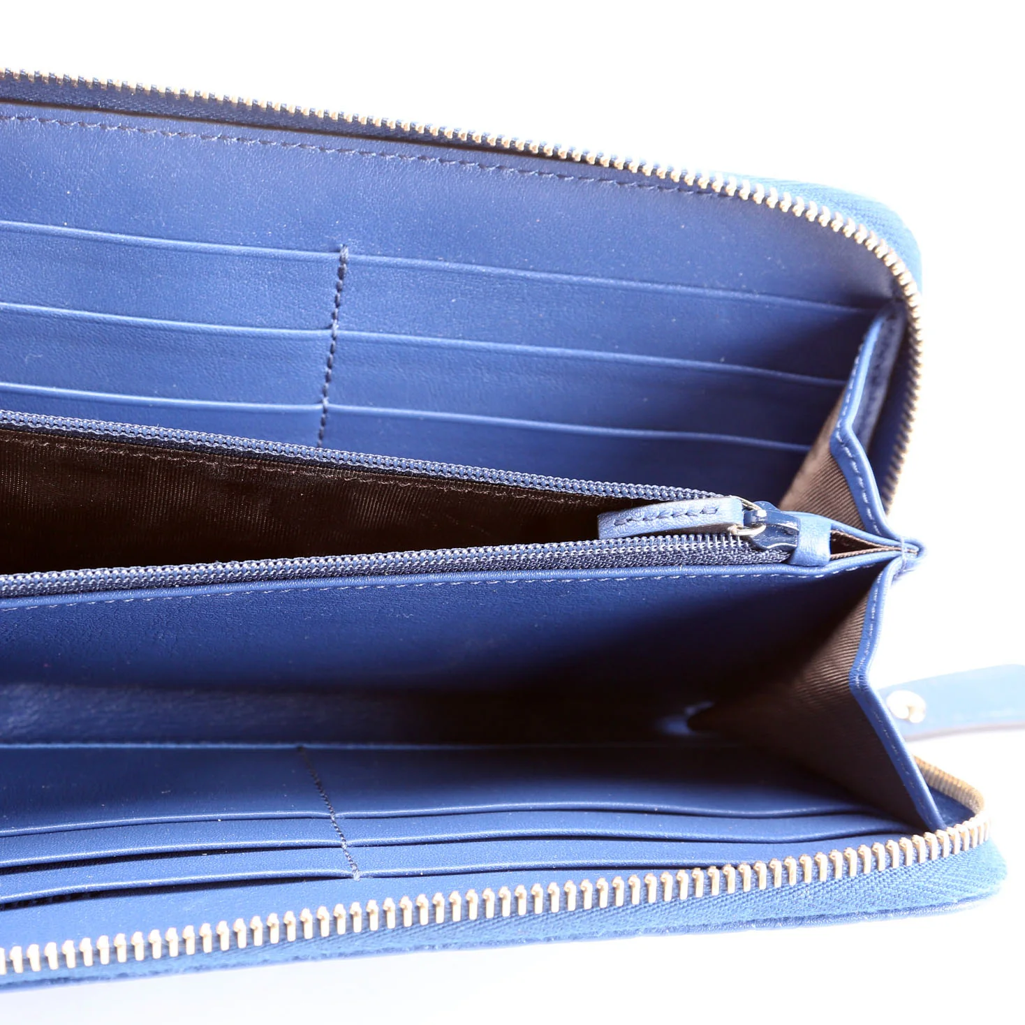 449391 Micro Guccissima Zip Around Wallet Blue - Image 6